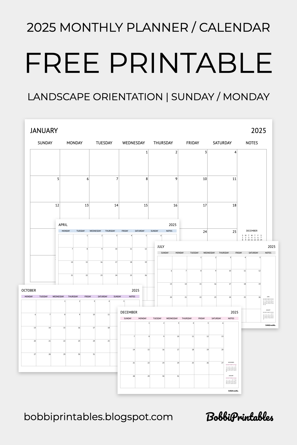 Budget Calendar Printable 2025