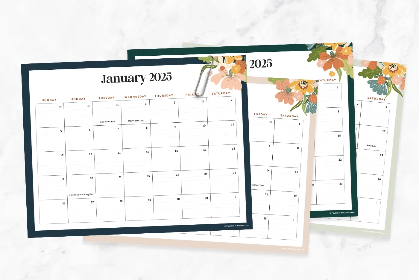 Free 2025 Calendar Printable With Holidays