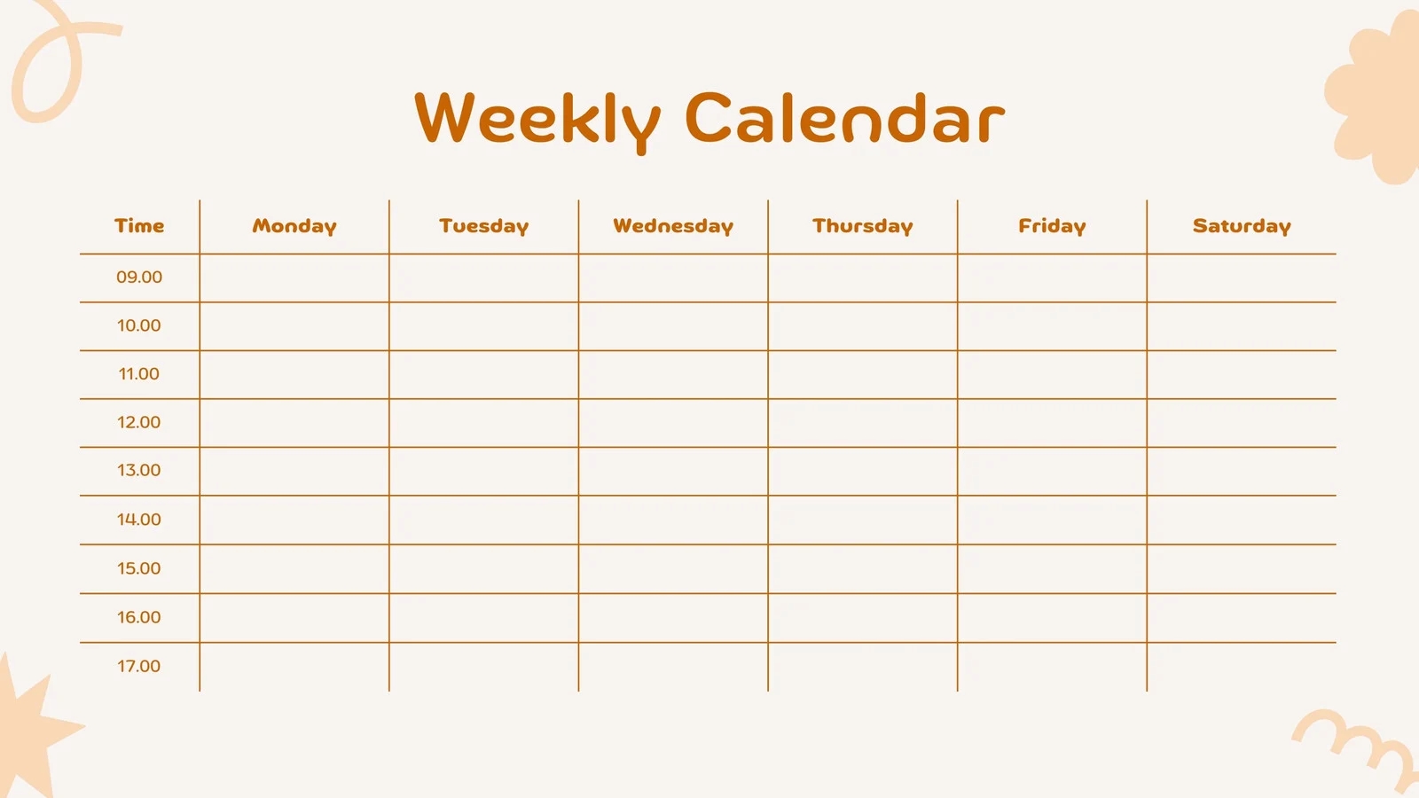 Week At A Time Calendar By Weeks Printable