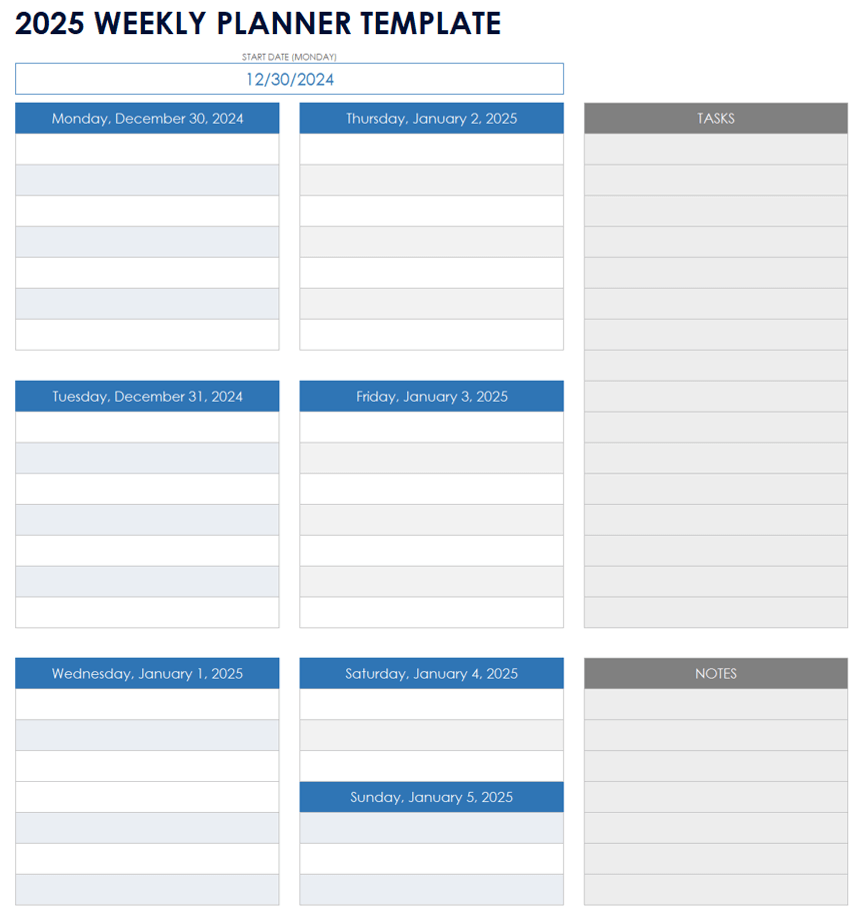 Free Printable Daily Calendar Templates Smartsheet Free Printable Daily Calendar Templates Smartsheet
