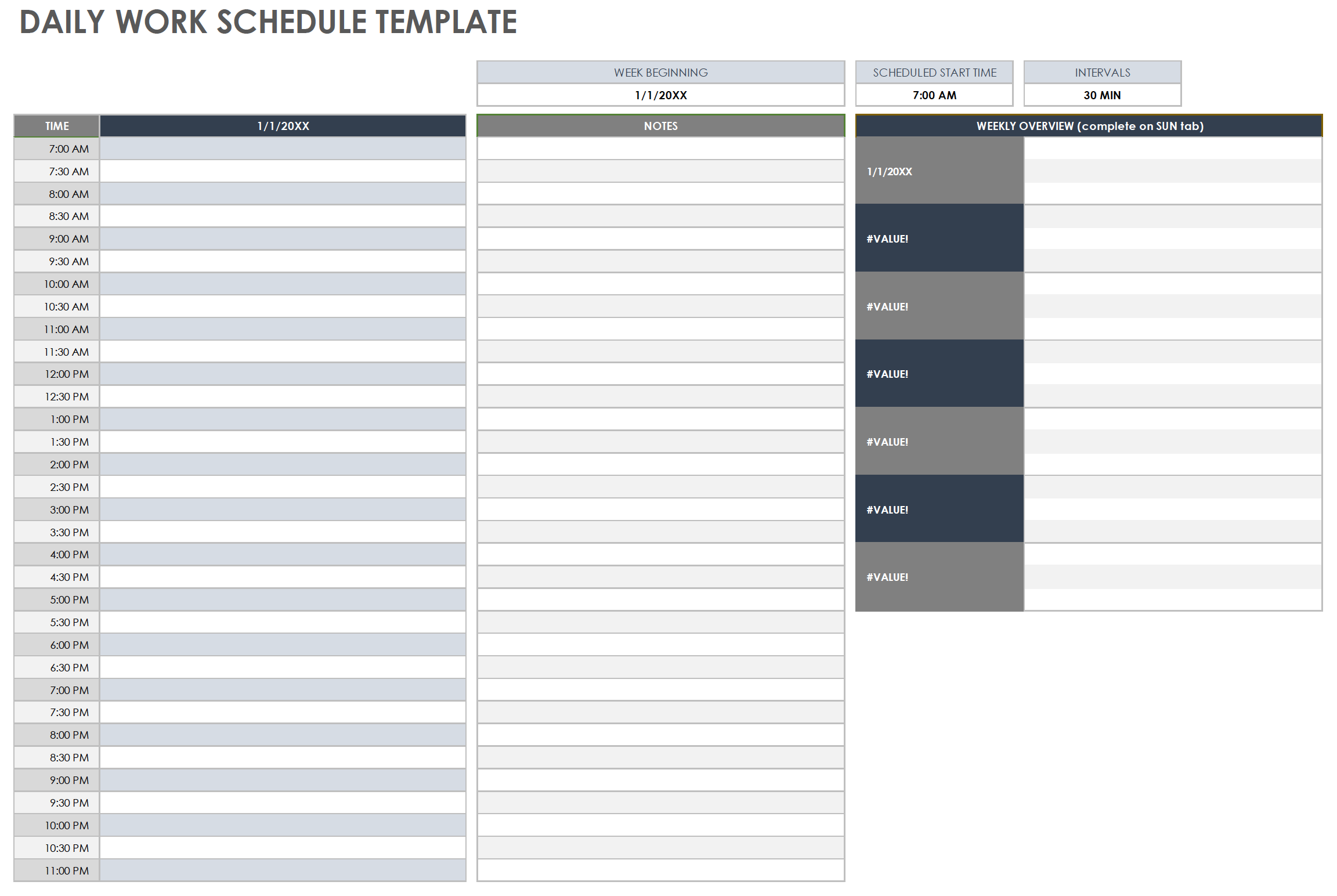 Free Printable Daily Calendar Templates Smartsheet Free Printable Daily Calendar Templates Smartsheet