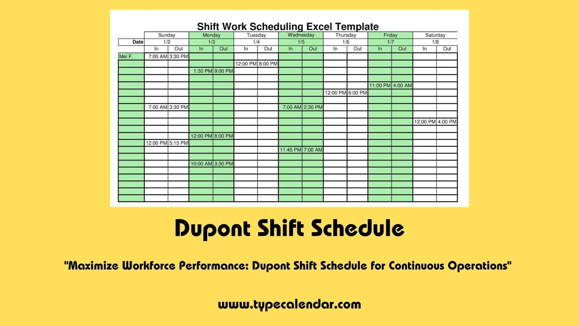 Printable Shift Work Calendar By Hour