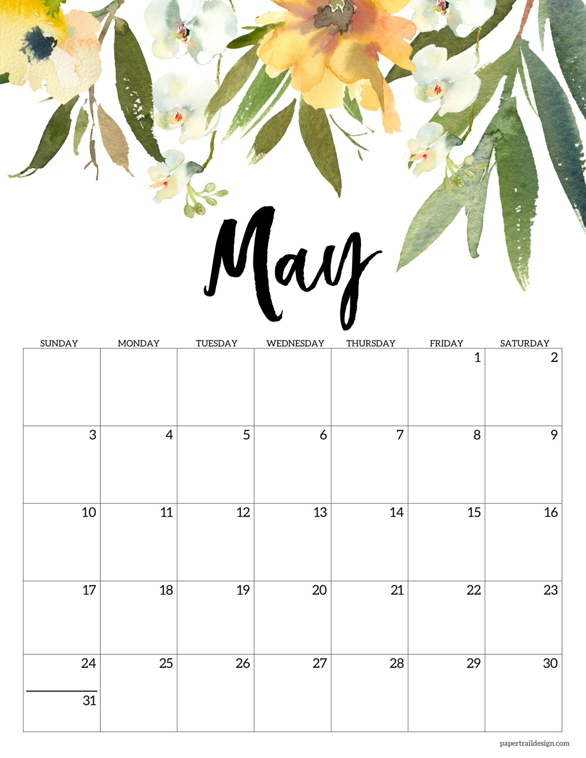 May 2026 Calendar Printable