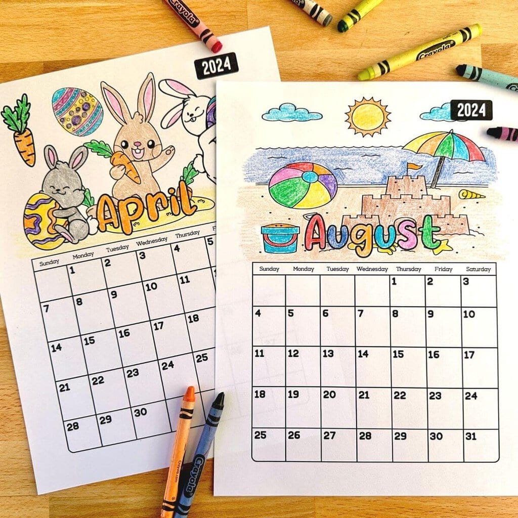 Free Kids Printable Calendar