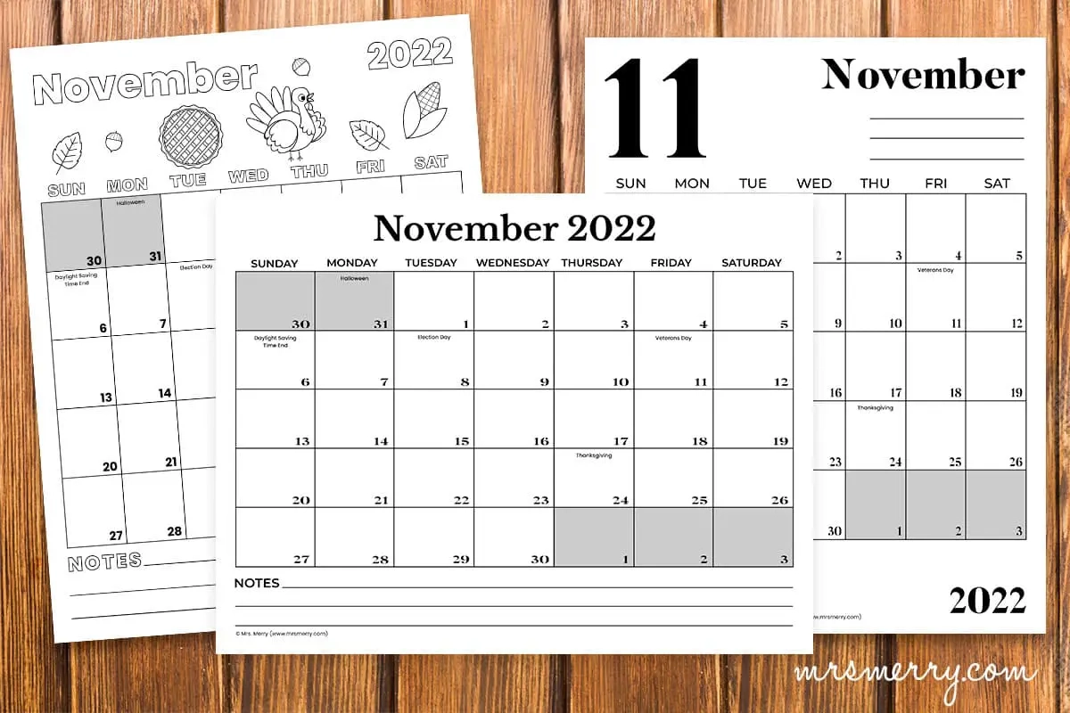 Free Printable Month Calendars