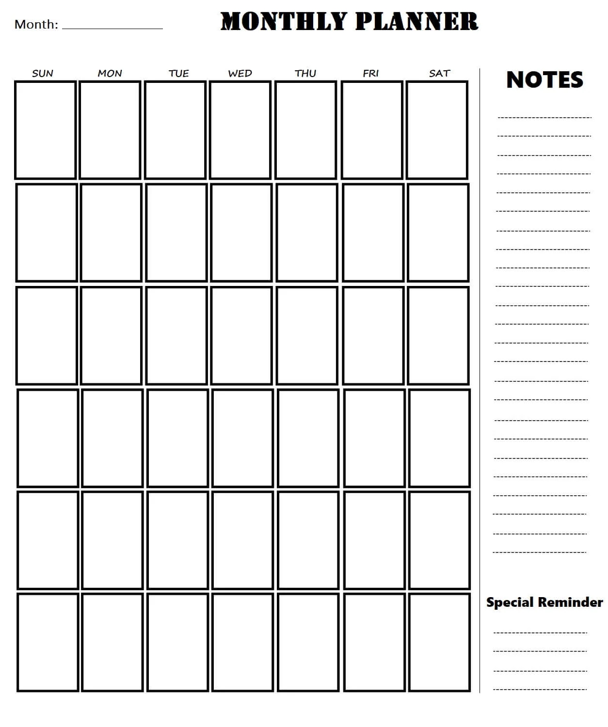 Free Printable Monthly Planner Templates CalendarKart Free Printable Monthly Planner Templates CalendarKart