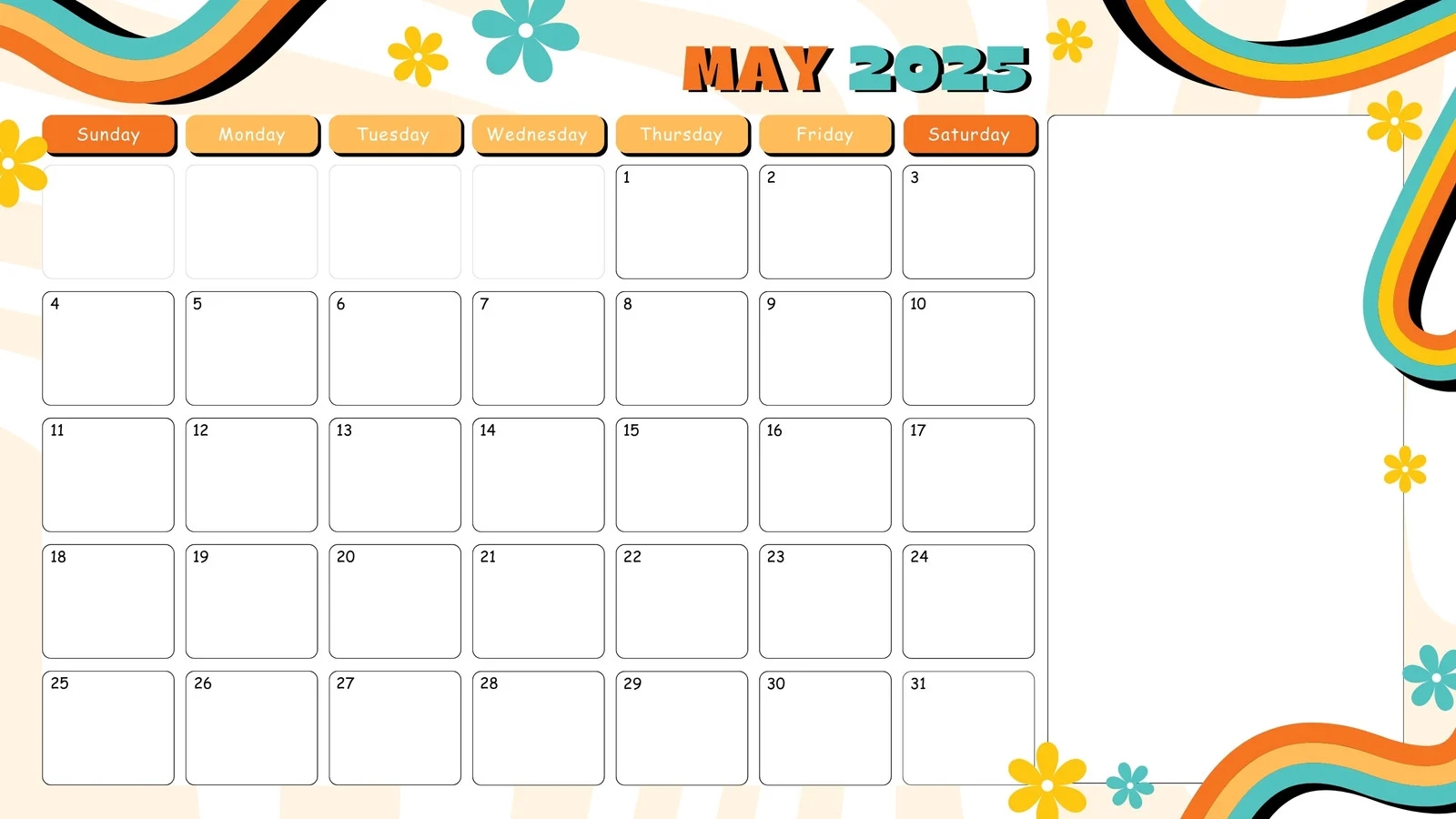Free Large Colorfull Monthly Printable Calendars Blank Free Large Colorfull Monthly Printable Calendars Blank