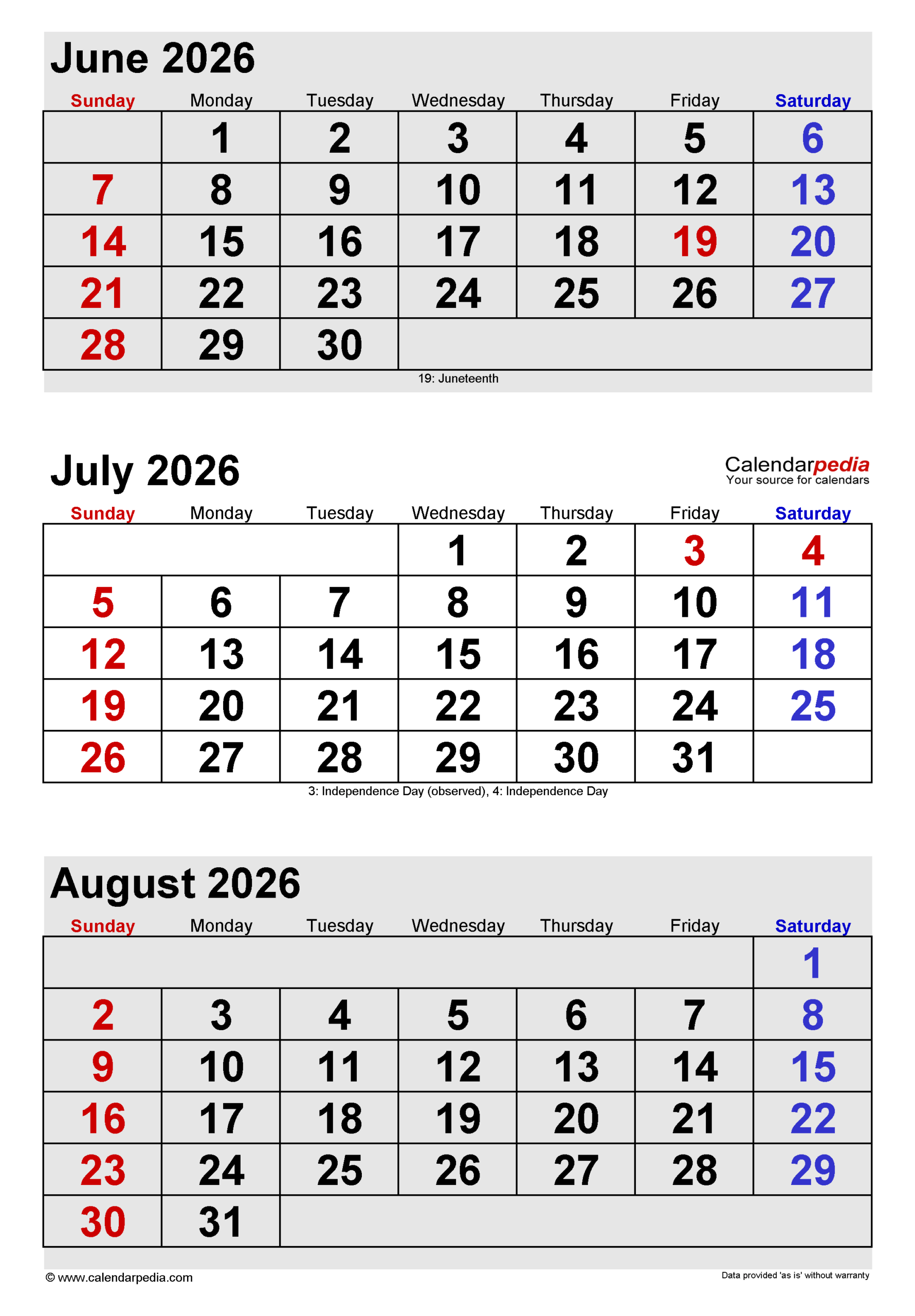 July 2026 Calendar Templates For PDF Excel And Word July 2026 Calendar Templates For PDF Excel And Word