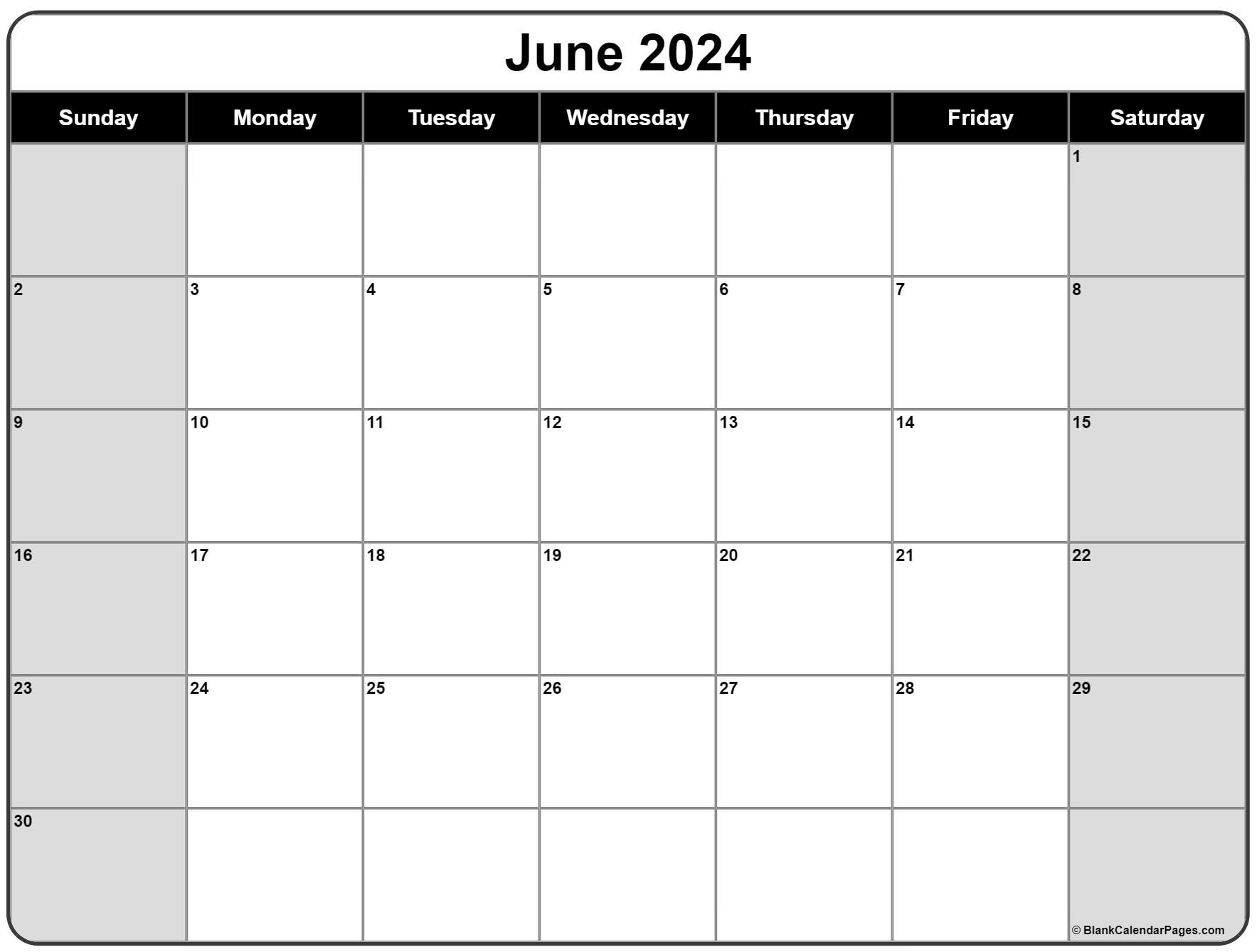 June 2024 Calendar Free Printable Calendars June 2024 Calendar Free Printable Calendars