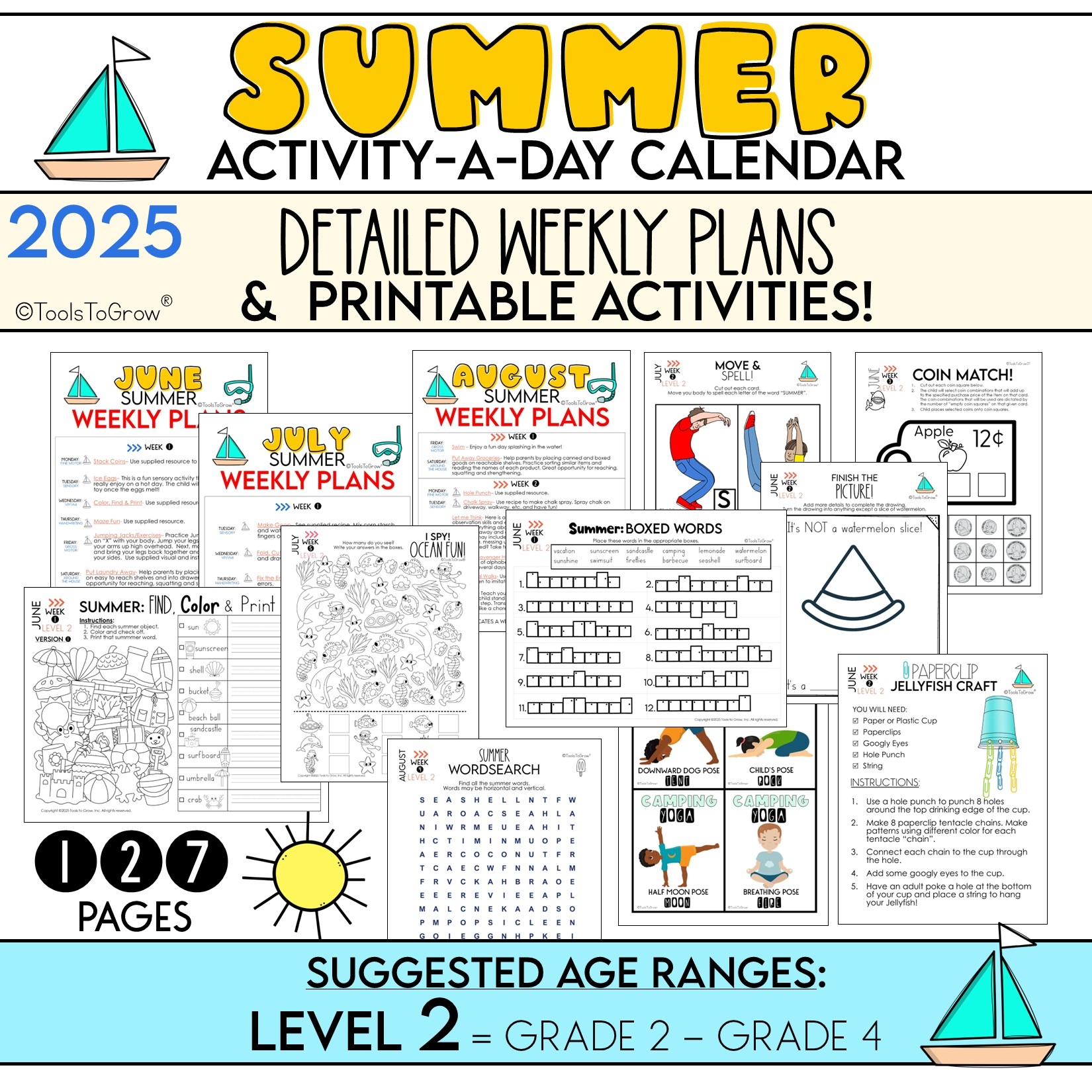 Free Printable Summer Calendar 2025