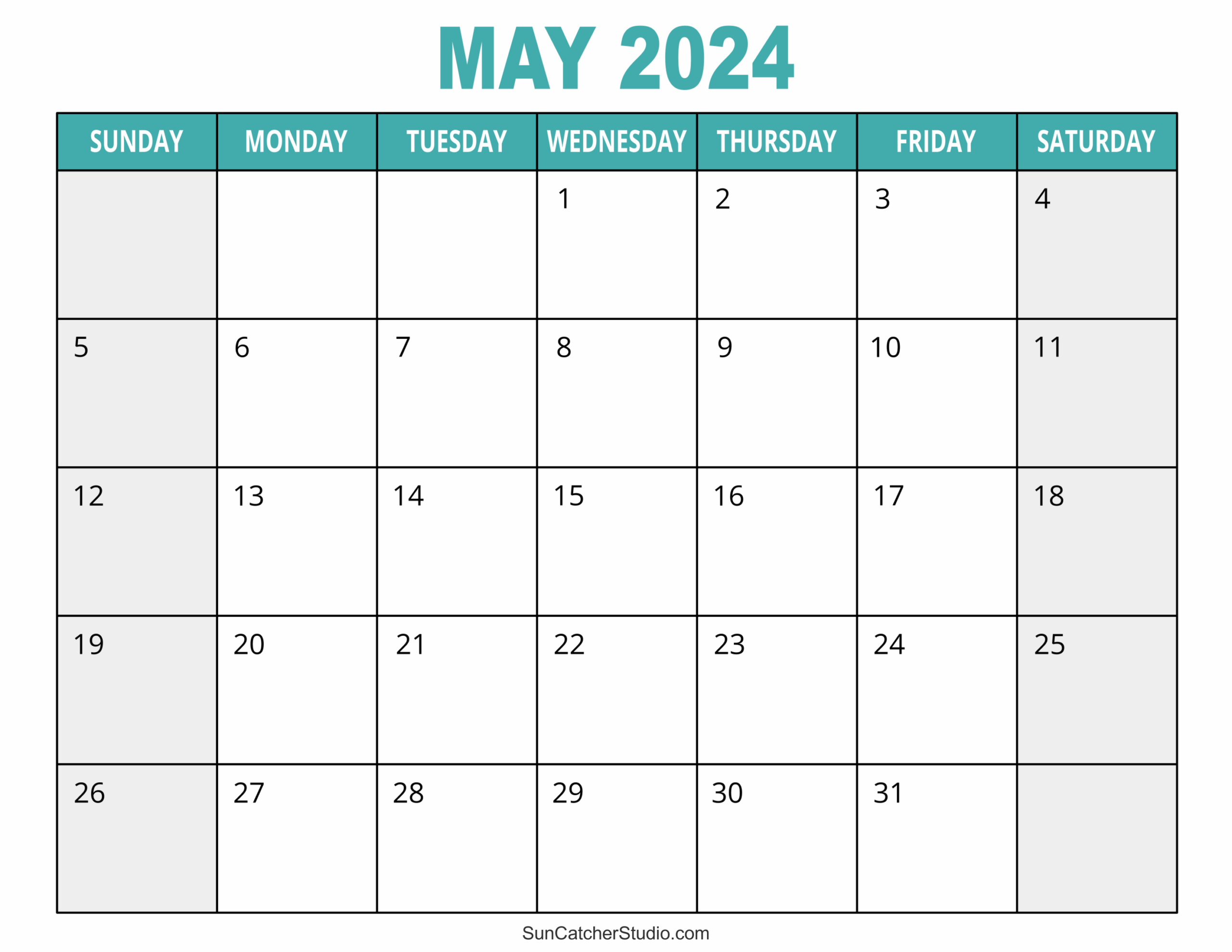 May 2024 Calendar Free Printable Free Printables Monograms Design Tools Patterns DIY Projects