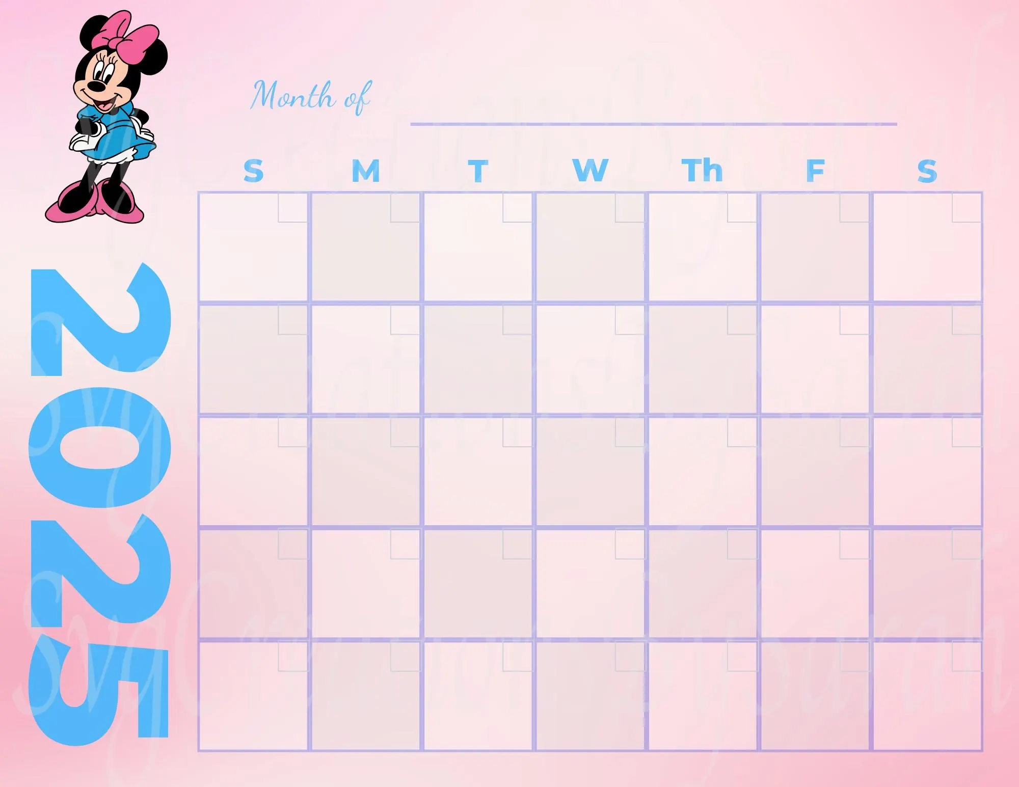 Disney Printable Calendars 2025