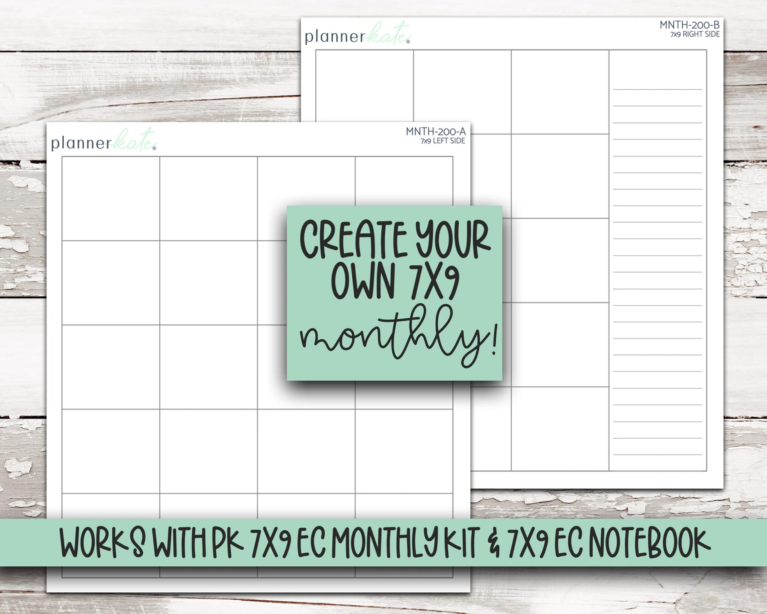 MNTH 200 create Your Own 7x9 Monthly erin Condren Sizing Etsy