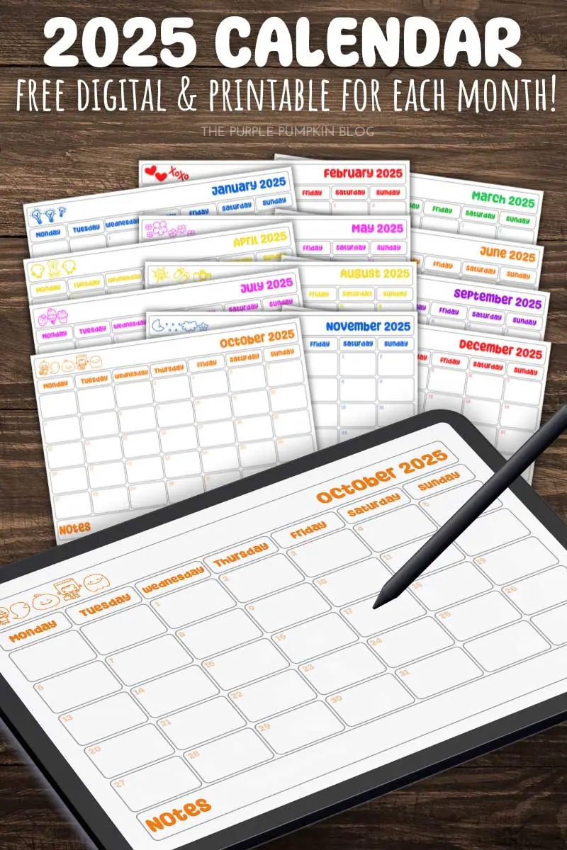 Monthly Free Printable Calendar For 2025 PDF Calendars