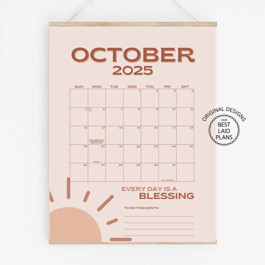 Printable Free October Calendar 2025