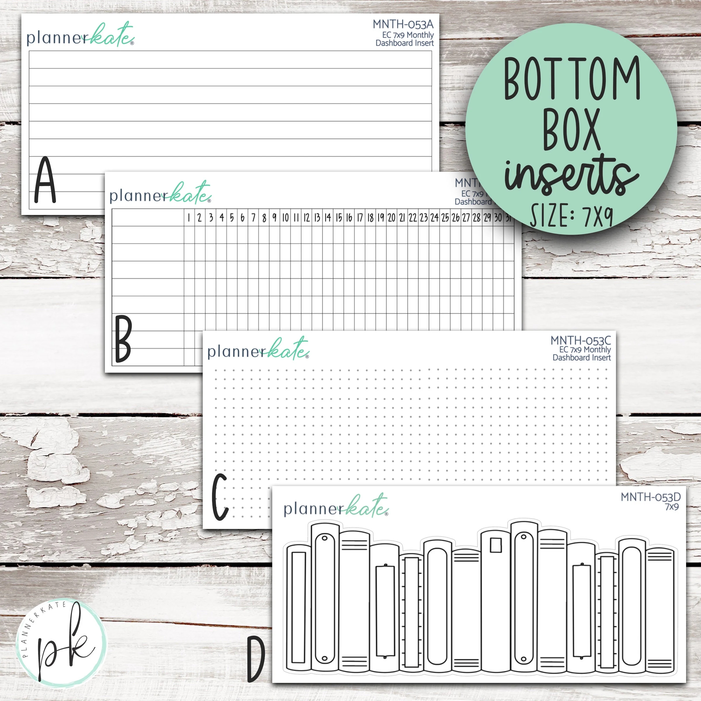 One Page Perpetual Calendars 7X9 EC Monthly Colors MNTH 051 MNTH 052 Etsy