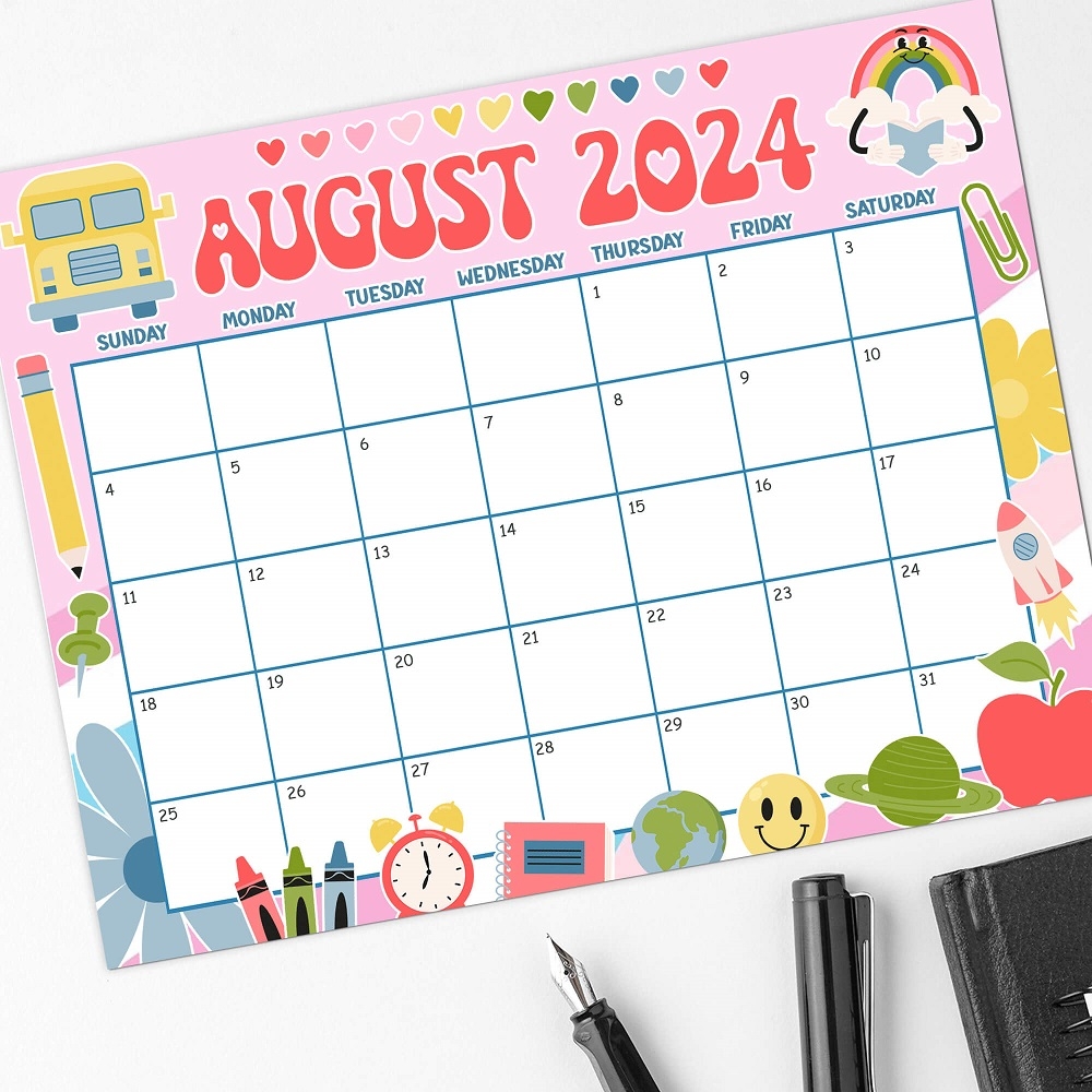 Cute August Printable Calendar