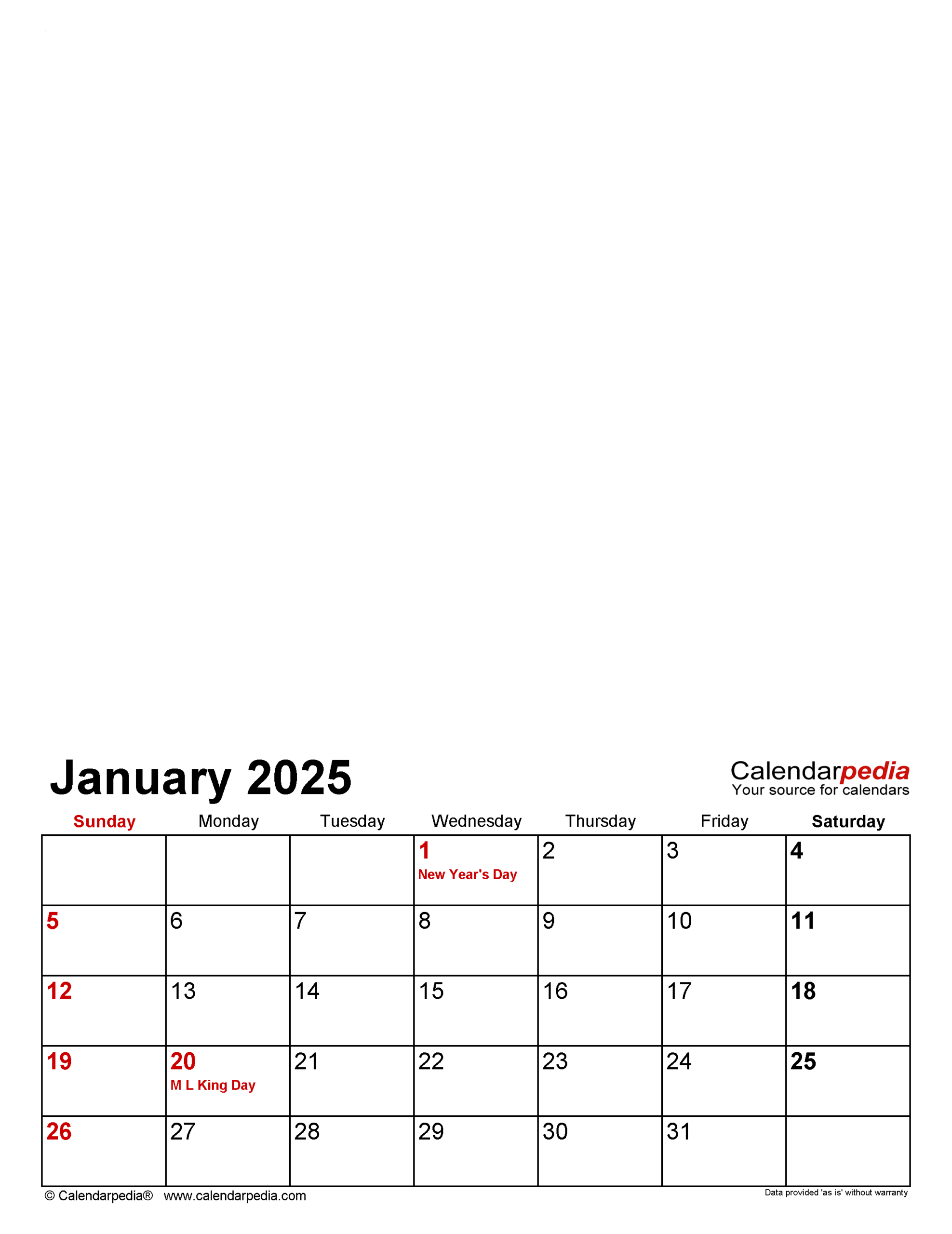 Photo Calendar 2025 Free Printable Excel Templates