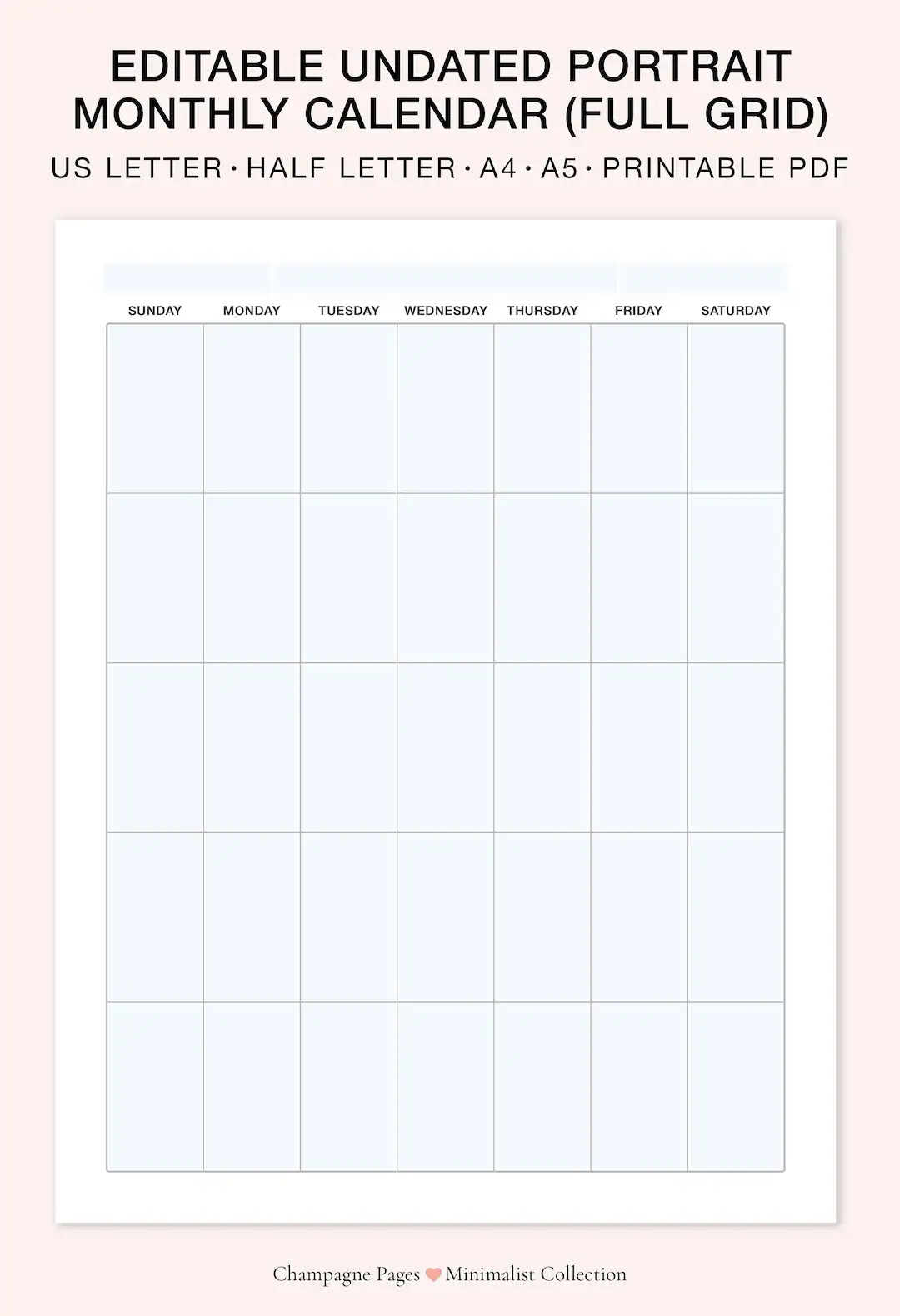 Free Printable Blank Calendar Grid Free Printable Blank Calendar Grid