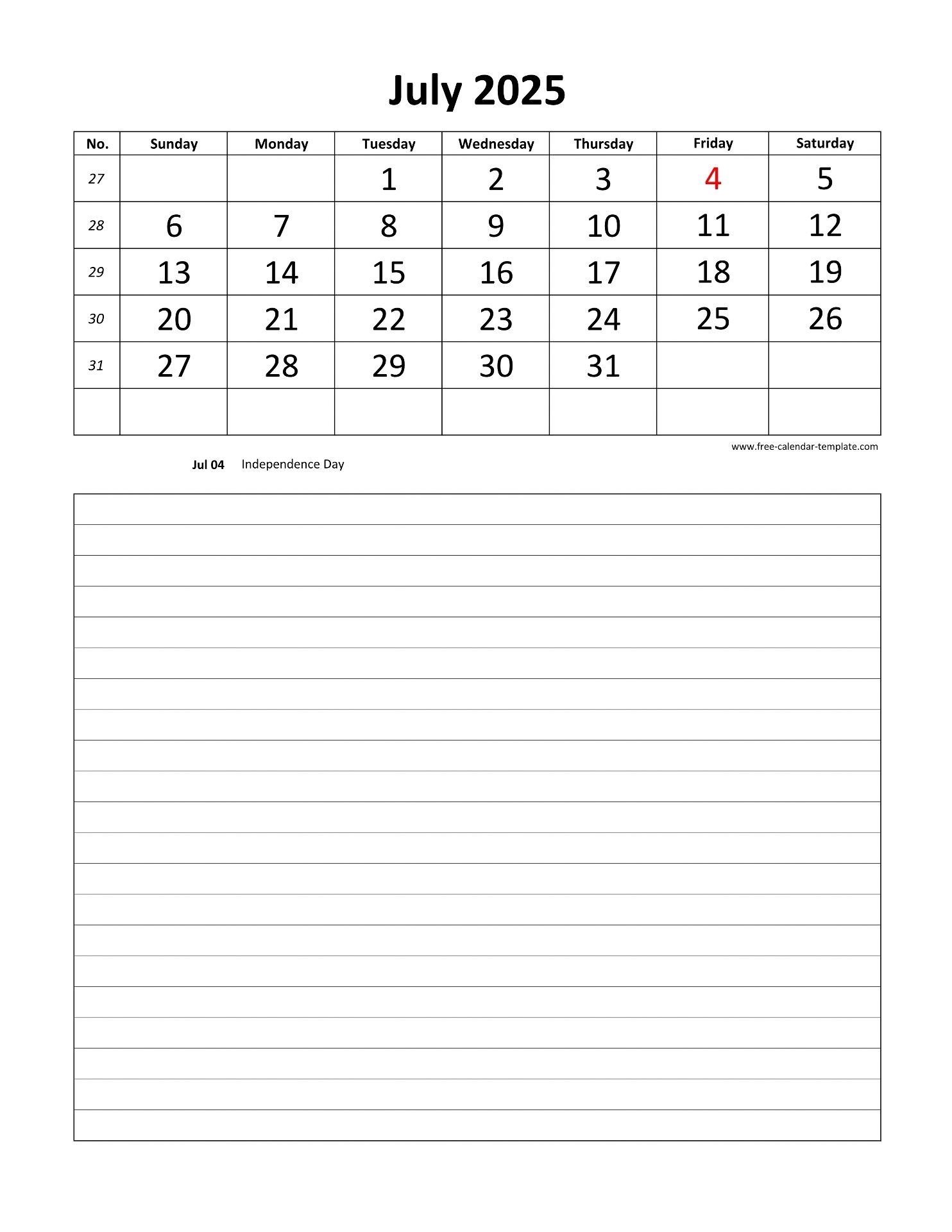 Printable 2025 July Calendar Grid Lines For Daily Notes vertical Free Calendar template Printable 2025 July Calendar Grid Lines For Daily Notes vertical Free Calendar template