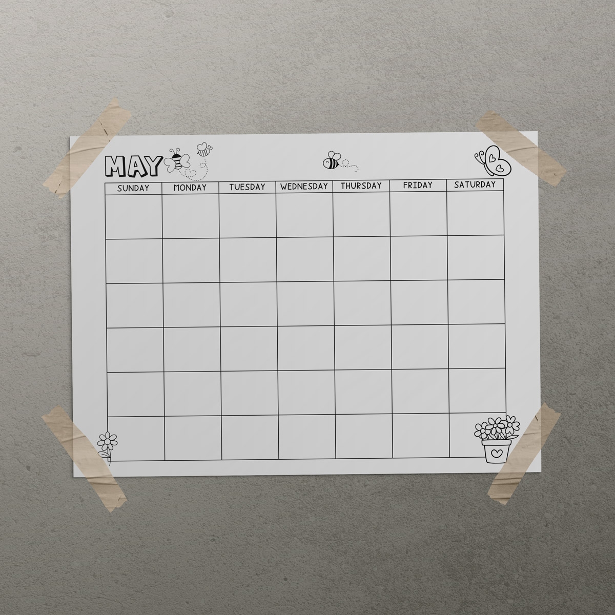 Printable Calendar For Kids 2025 2024 And Undated Versions Included Printable Calendar For Kids 2025 2024 And Undated Versions Included