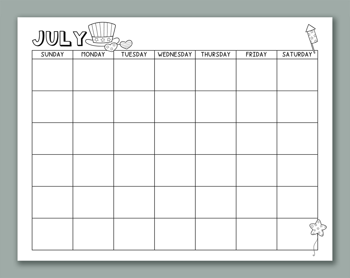 Printable Calendar For Kids 2025 2024 And Undated Versions Included