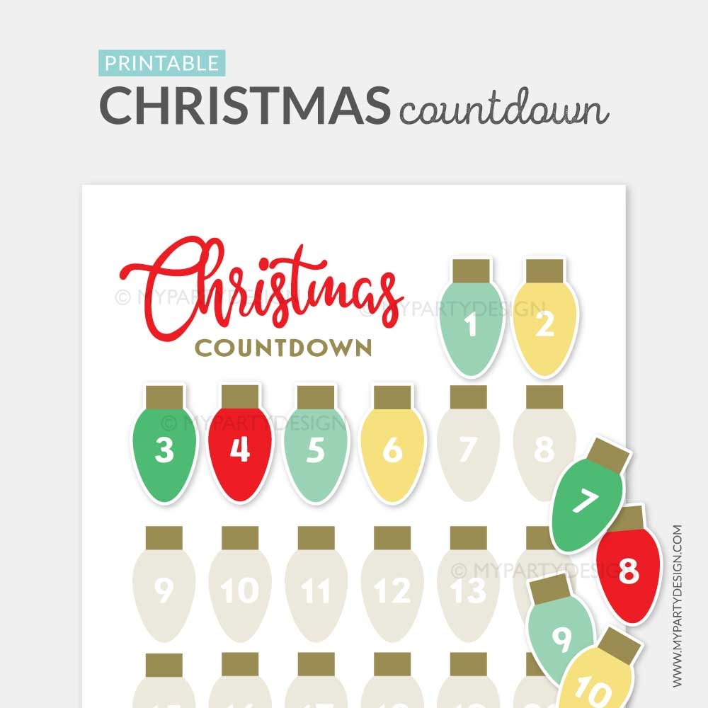 printable christmas countdown advent calendar my party design