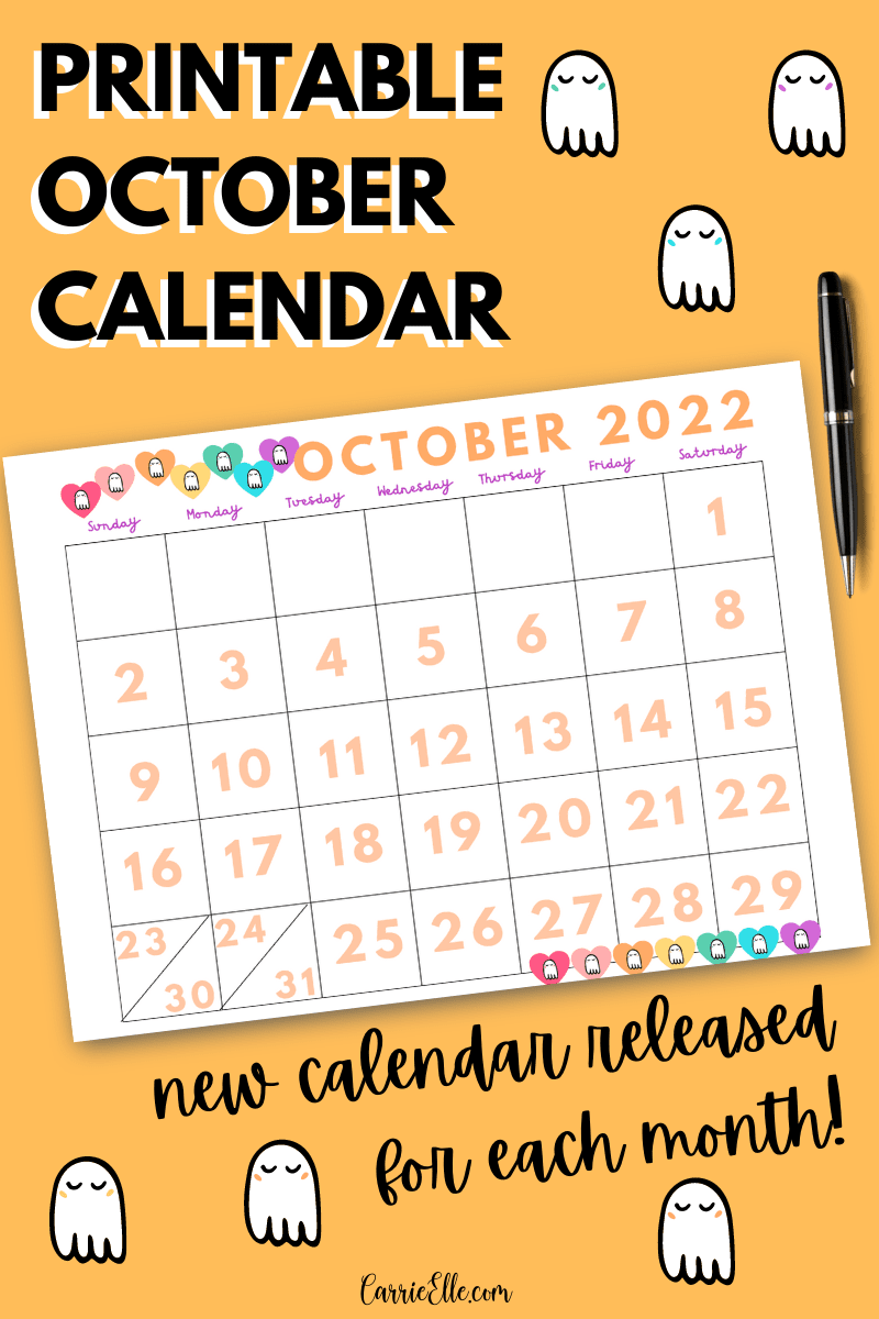 October 28 Printable Calendar
