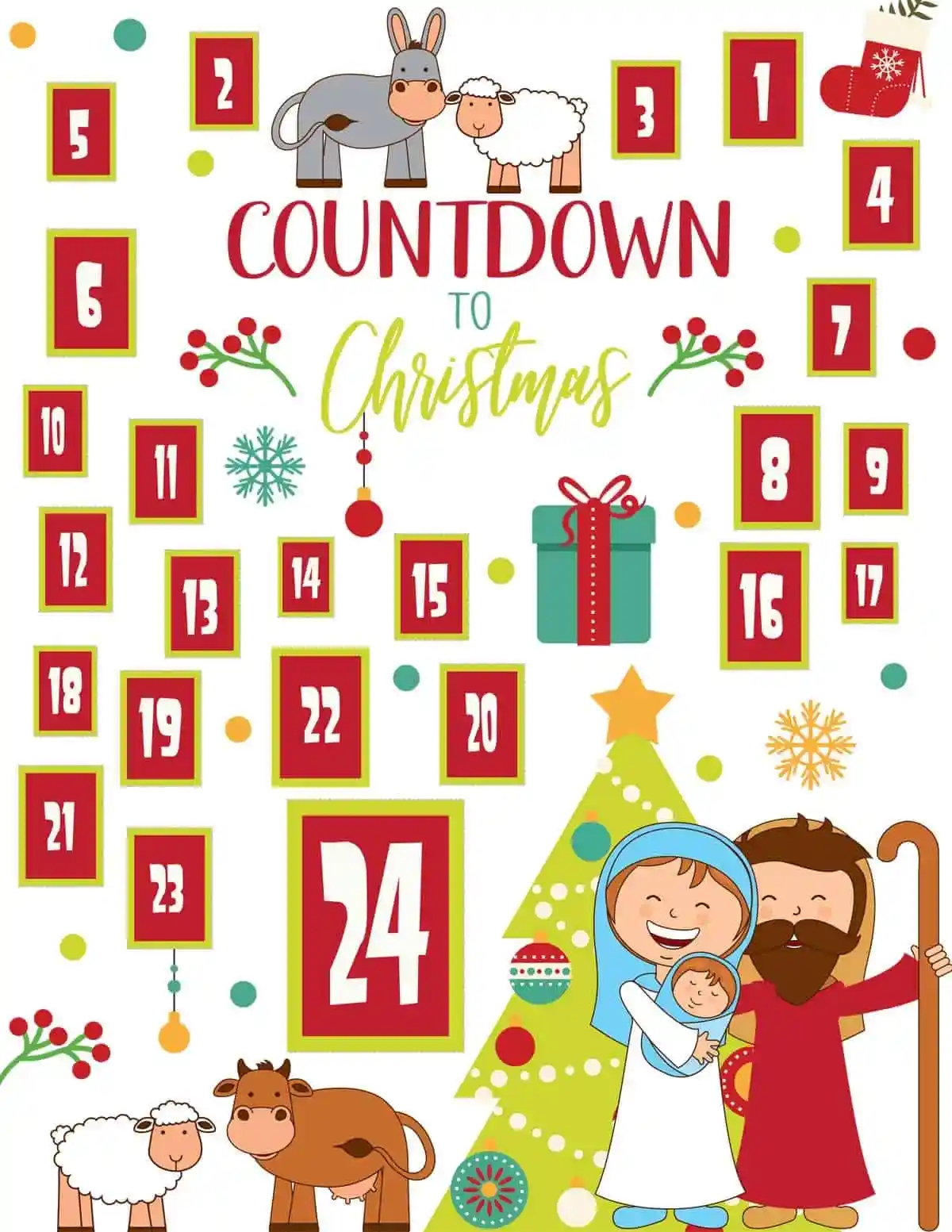 Printable Nativity Advent Calendar Skip To My Lou