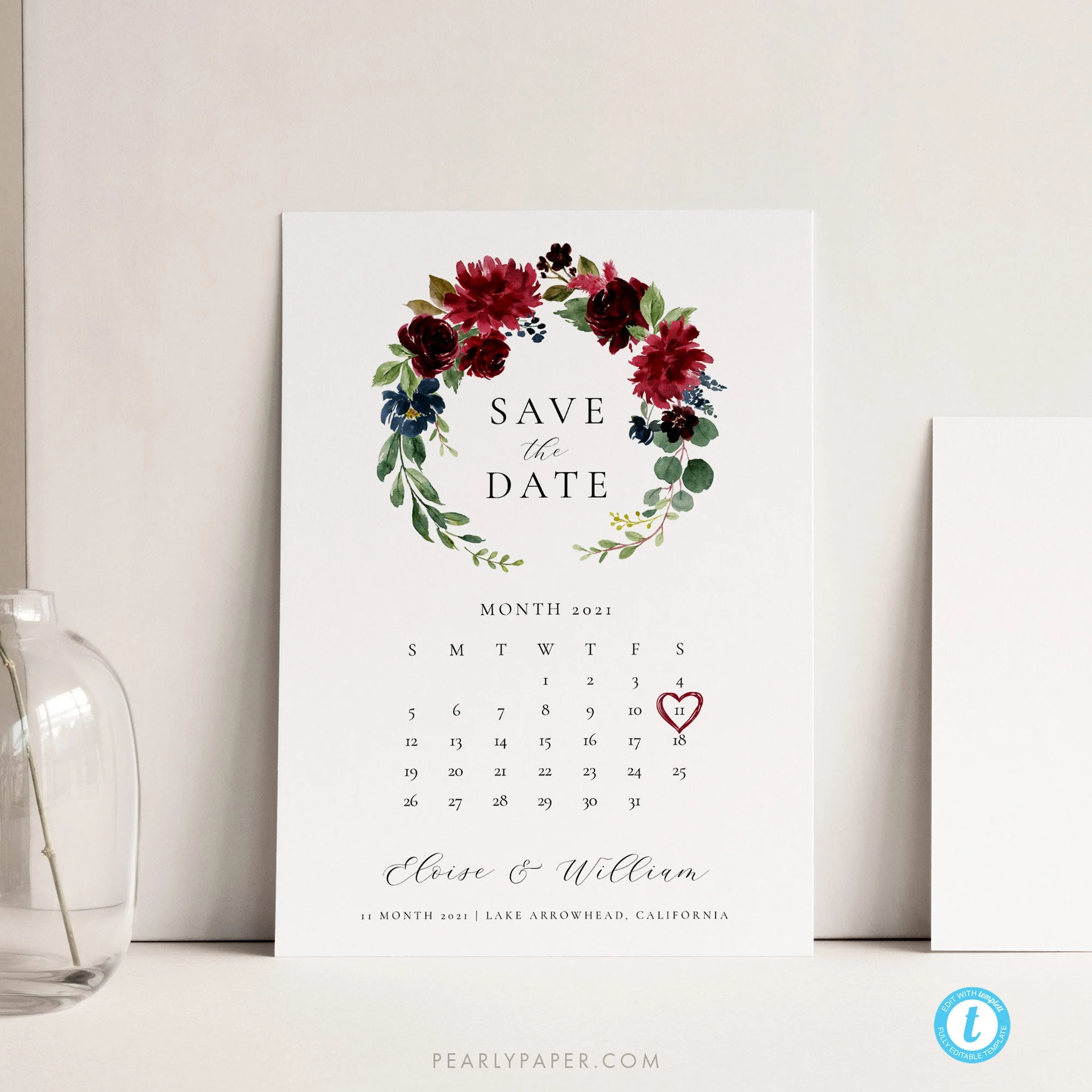 Printable Save The Date Template Calendar Save Our Date Invitation Templett Marsala Burgundy Merlot Invite Calligraphy DIY Download 12 Etsy Printable Save The Date Template Calendar Save Our Date Invitation Templett Marsala Burgundy Merlot Invite Calligraphy DIY Download 12 Etsy