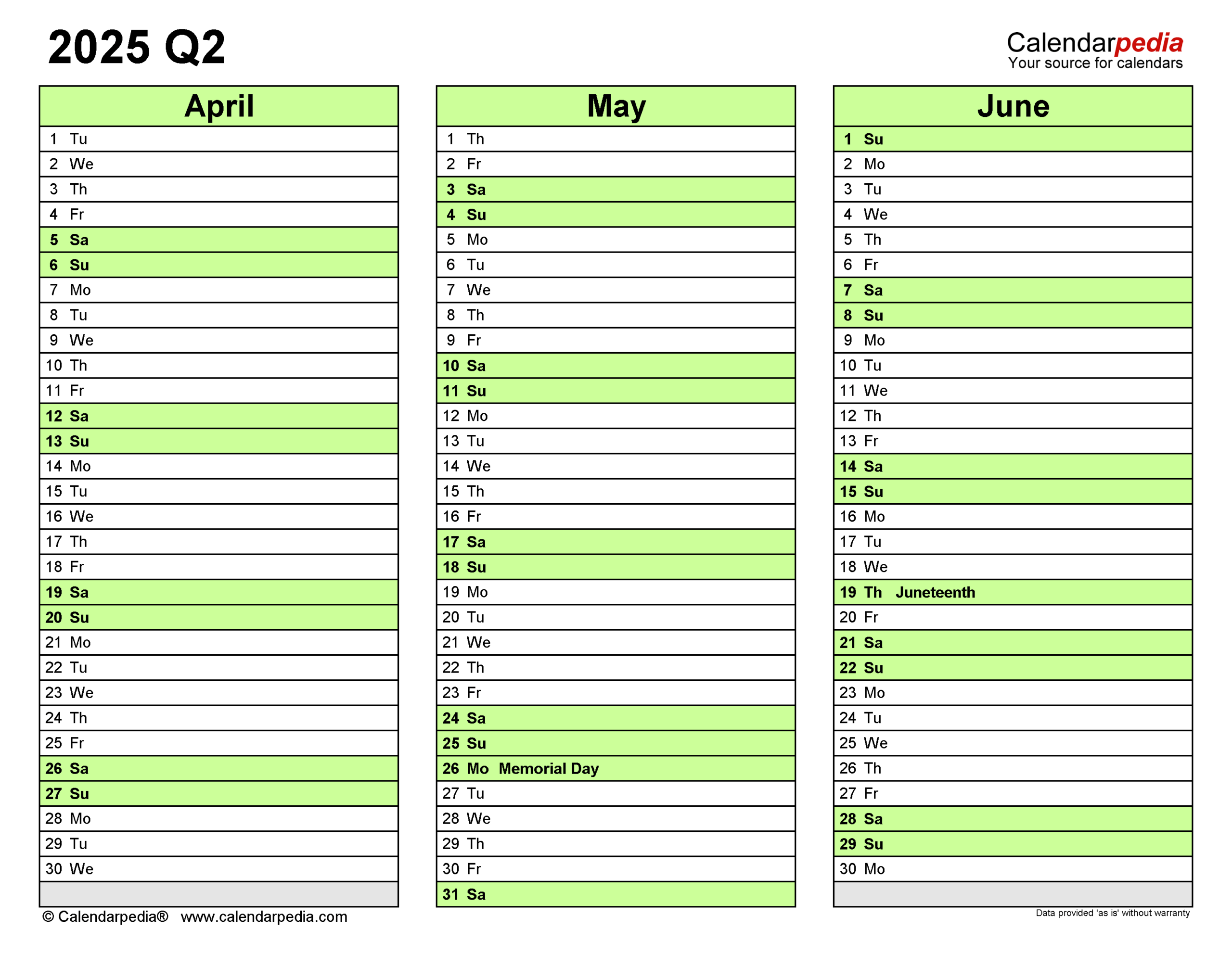Quarterly Calendars 2025 Free Printable PDF Templates Quarterly Calendars 2025 Free Printable PDF Templates