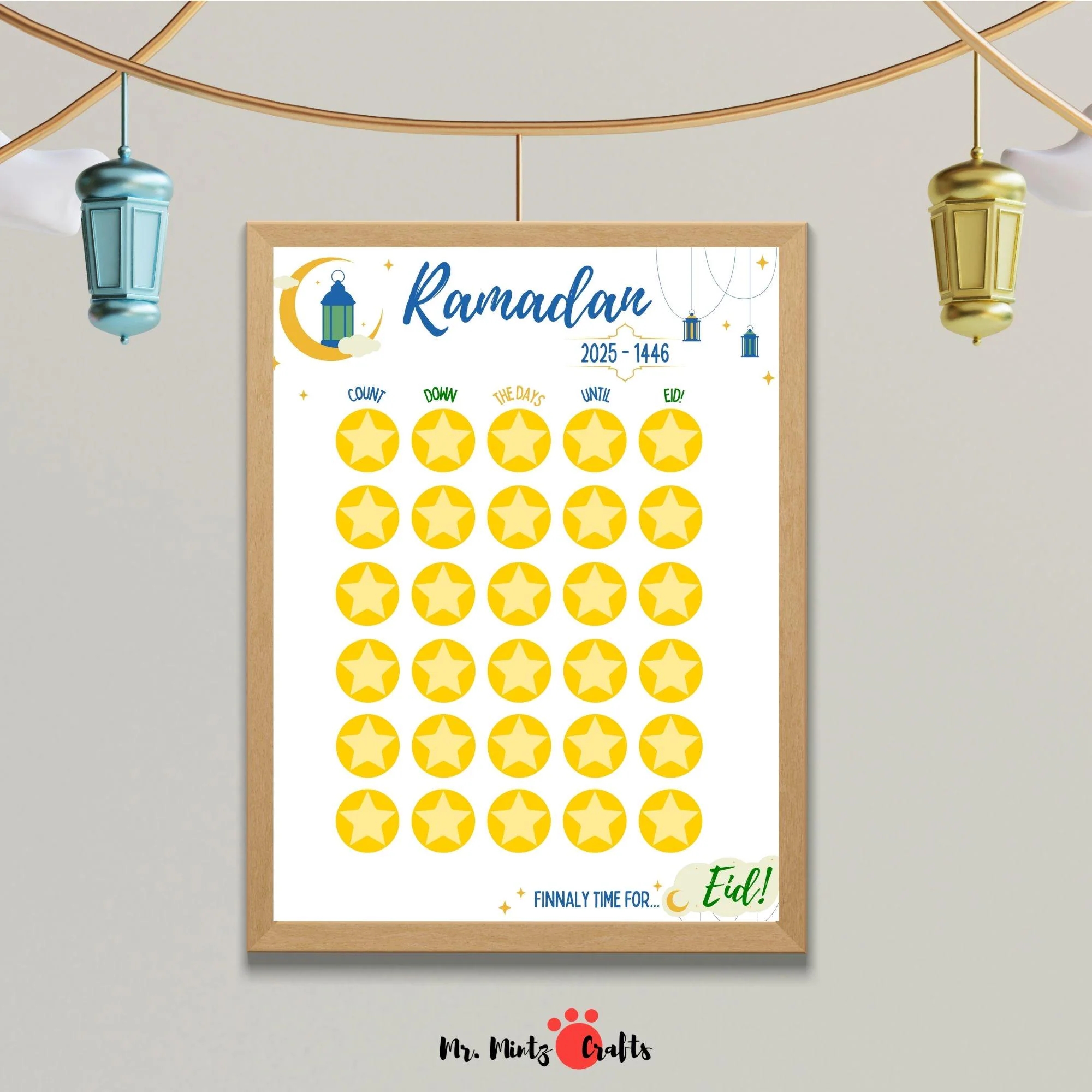 Ramadan Calendar 2025 For Kids Printable Islamic Crafts For Kids Ramadan Gift Eid Mubarak Ramadan Countdown Calendar Activities For Kids Etsy