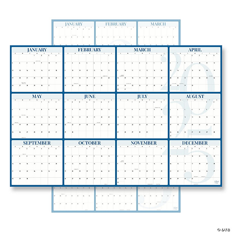 Rileys Co 2025 Large Annual Erasable Laminated Wall Calendar Jan 2025 Dec 2025 24 X 36 Inch 2 Sided Reversible Vertical Horizontal Blue Oriental Trading Rileys Co 2025 Large Annual Erasable Laminated Wall Calendar Jan 2025 Dec 2025 24 X 36 Inch 2 Sided Reversible Vertical Horizontal Blue Oriental Trading