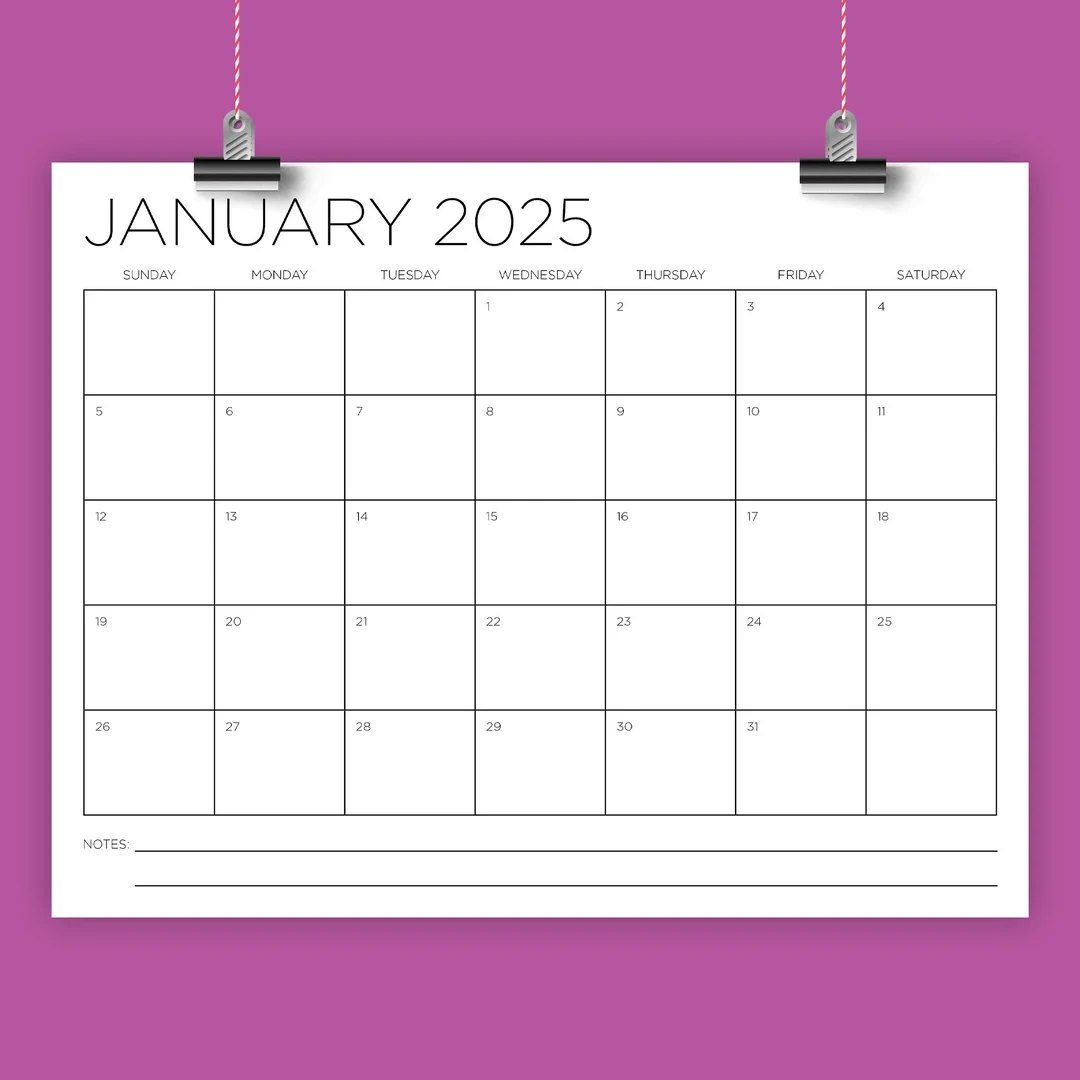 Printable 55 X 85 Calendar