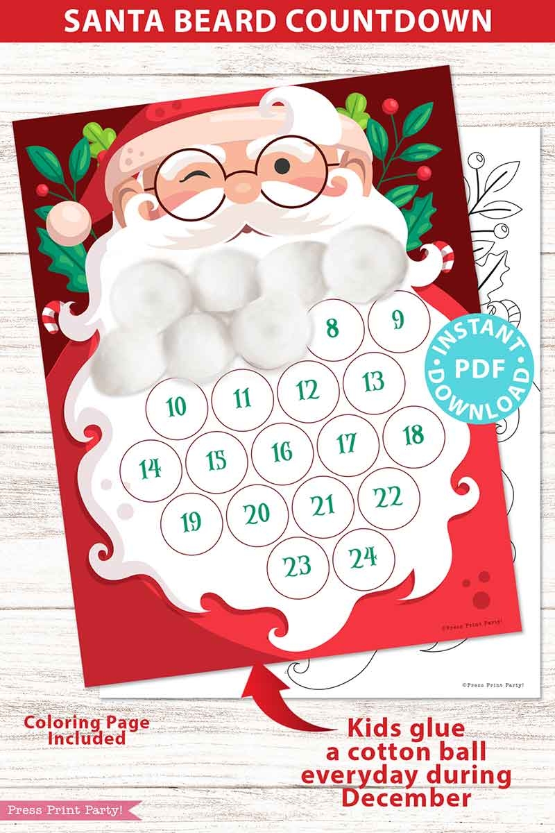 Printable Advent Calendar Kids