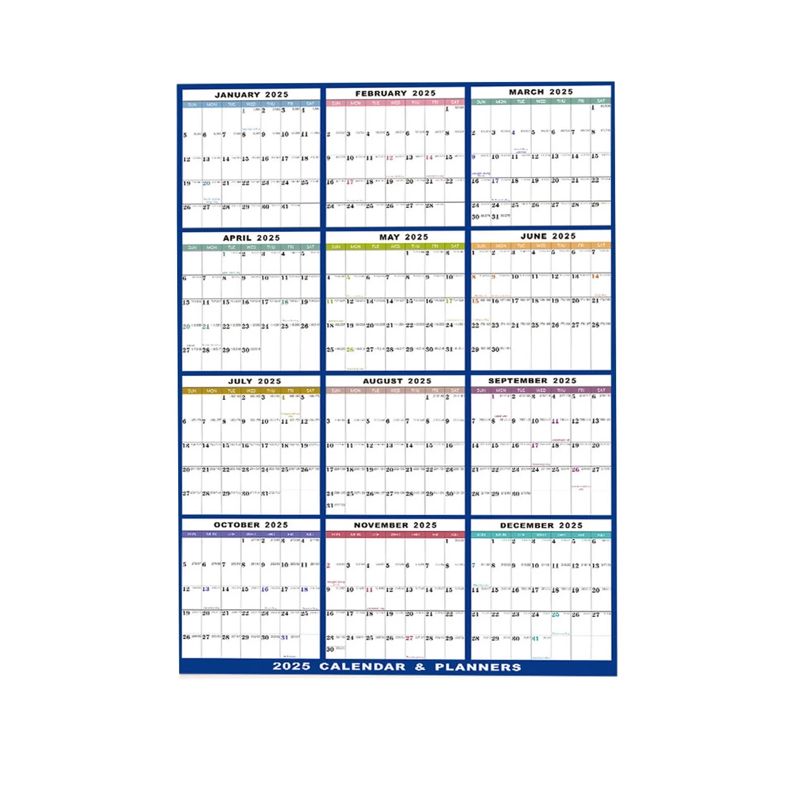 Calendar Printable Foldable 2025