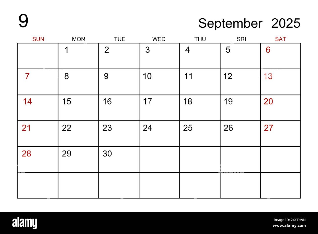 Printable Calendar 2025 September Images