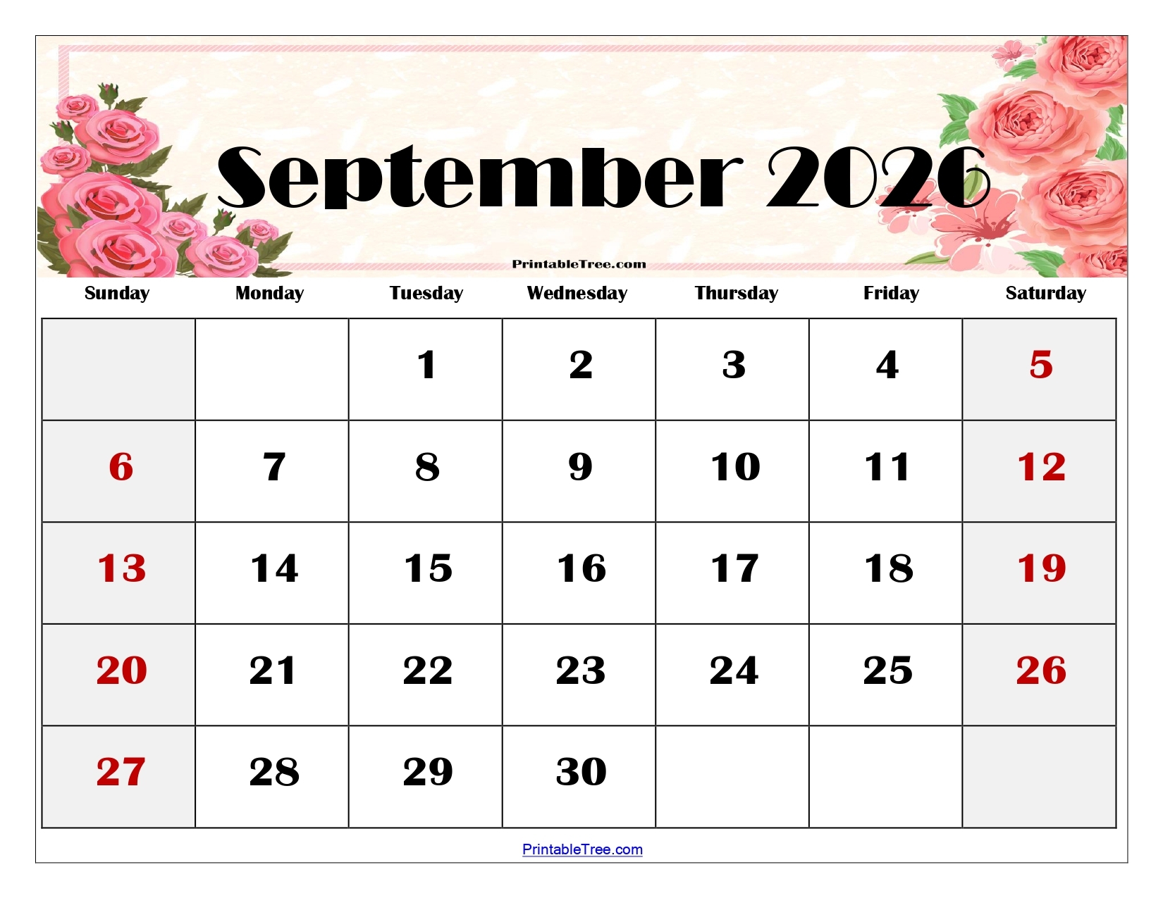 August And September 2026 Calendar Printable