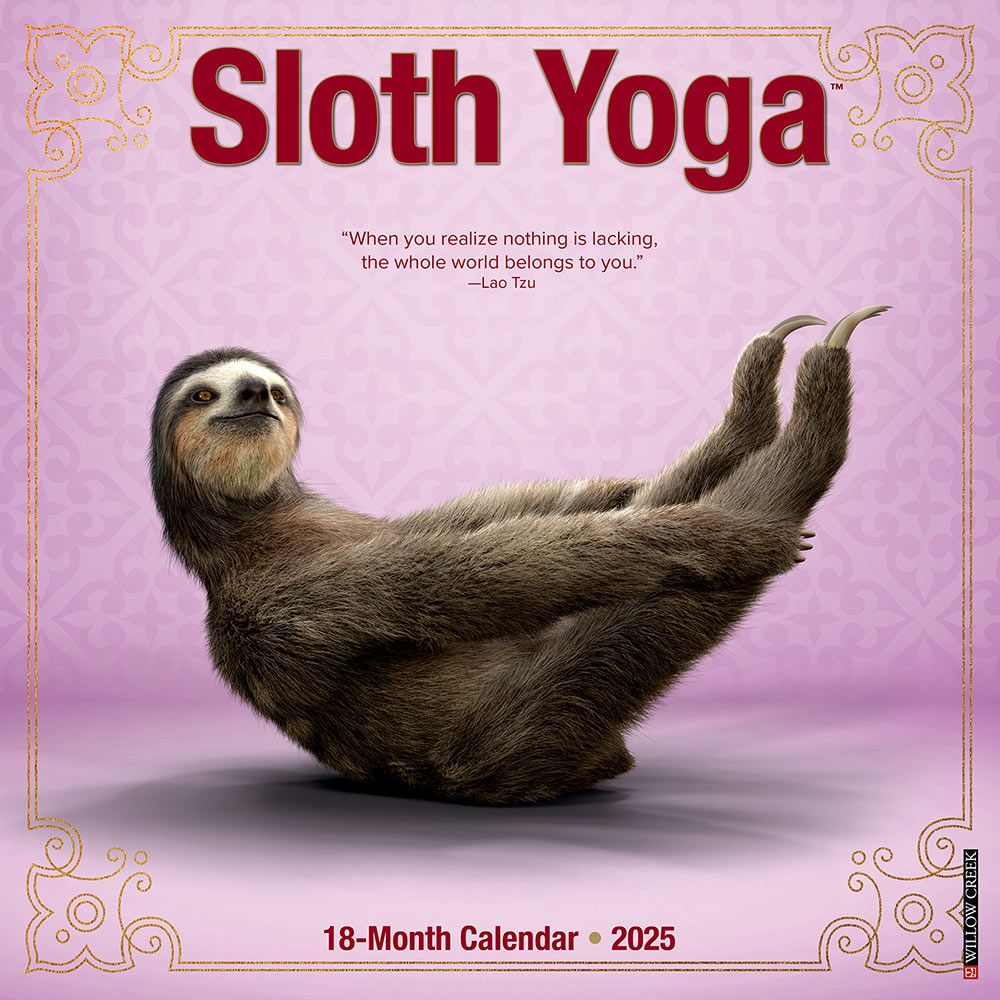 Sloth Yoga Calendar 2025 Animalden Sloth Yoga Calendar 2025 Animalden