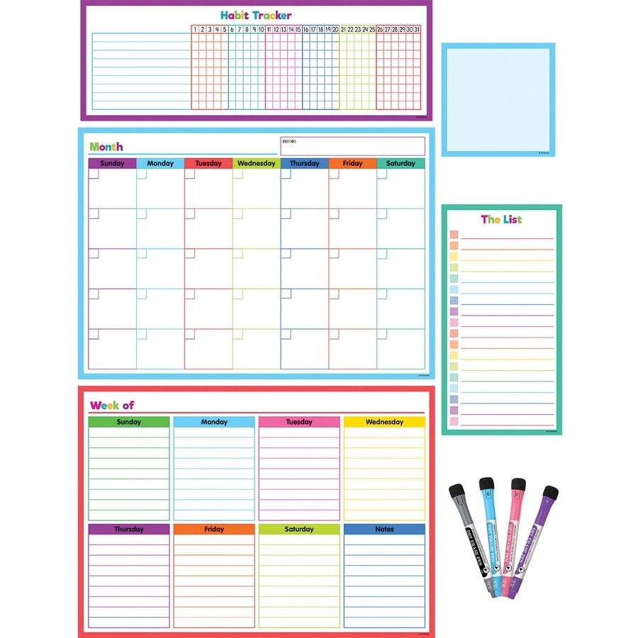 Teacher Created Resources Dry Erase Task Calendar Set