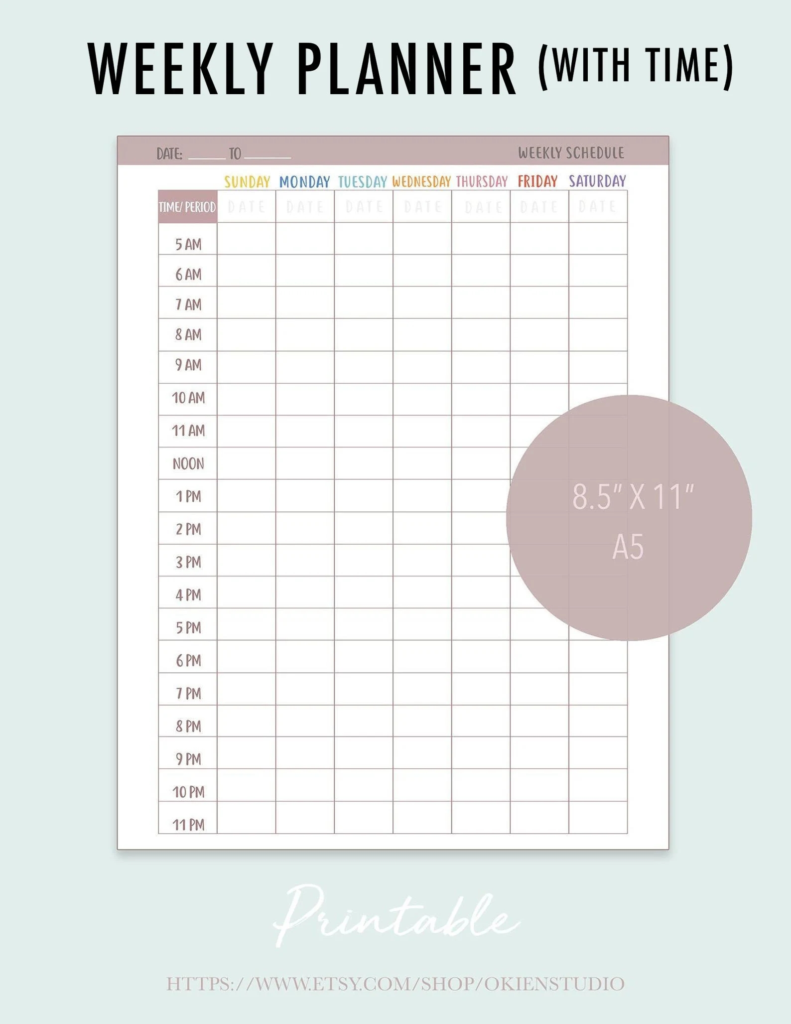 Weekly Calendar Printable Time Slot Offfice Work Reminder Task Weekly Organize Time Appointment Calendar Weekly Schedule Planner Job Etsy Weekly Calendar Printable Time Slot Offfice Work Reminder Task Weekly Organize Time Appointment Calendar Weekly Schedule Planner Job Etsy