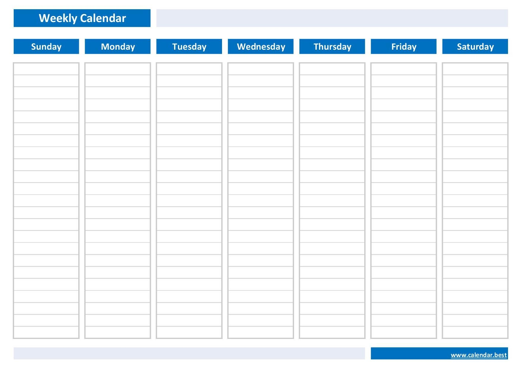 Printable Empty Calendar Template Printable Empty Calendar Template