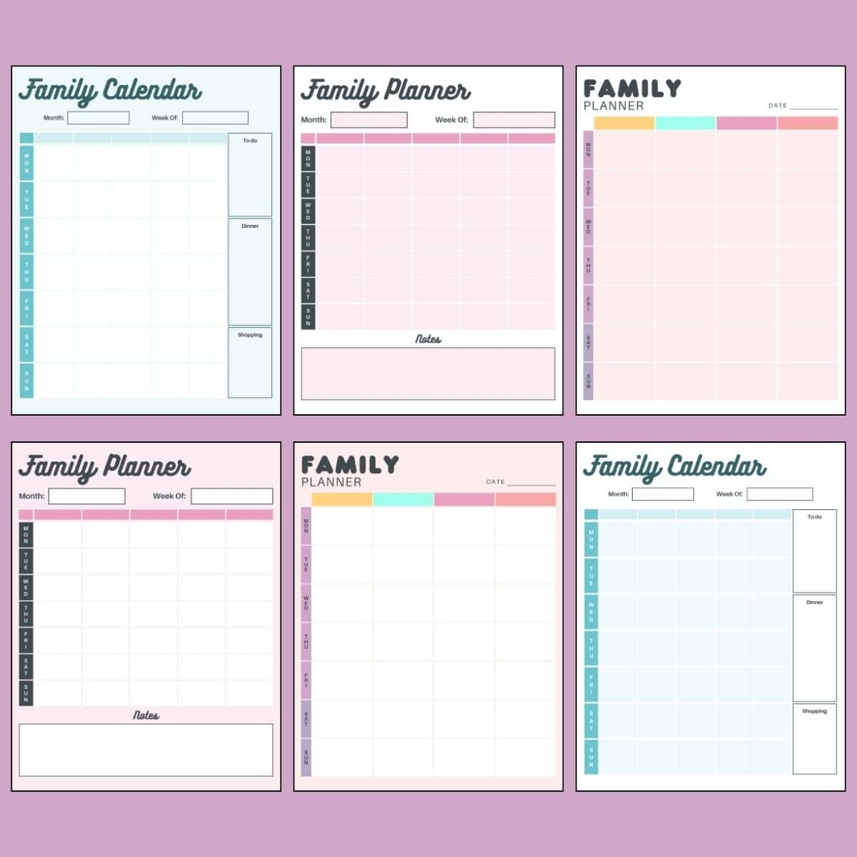Weekly Family Planner Free Printable Weekly Family Planner Free Printable