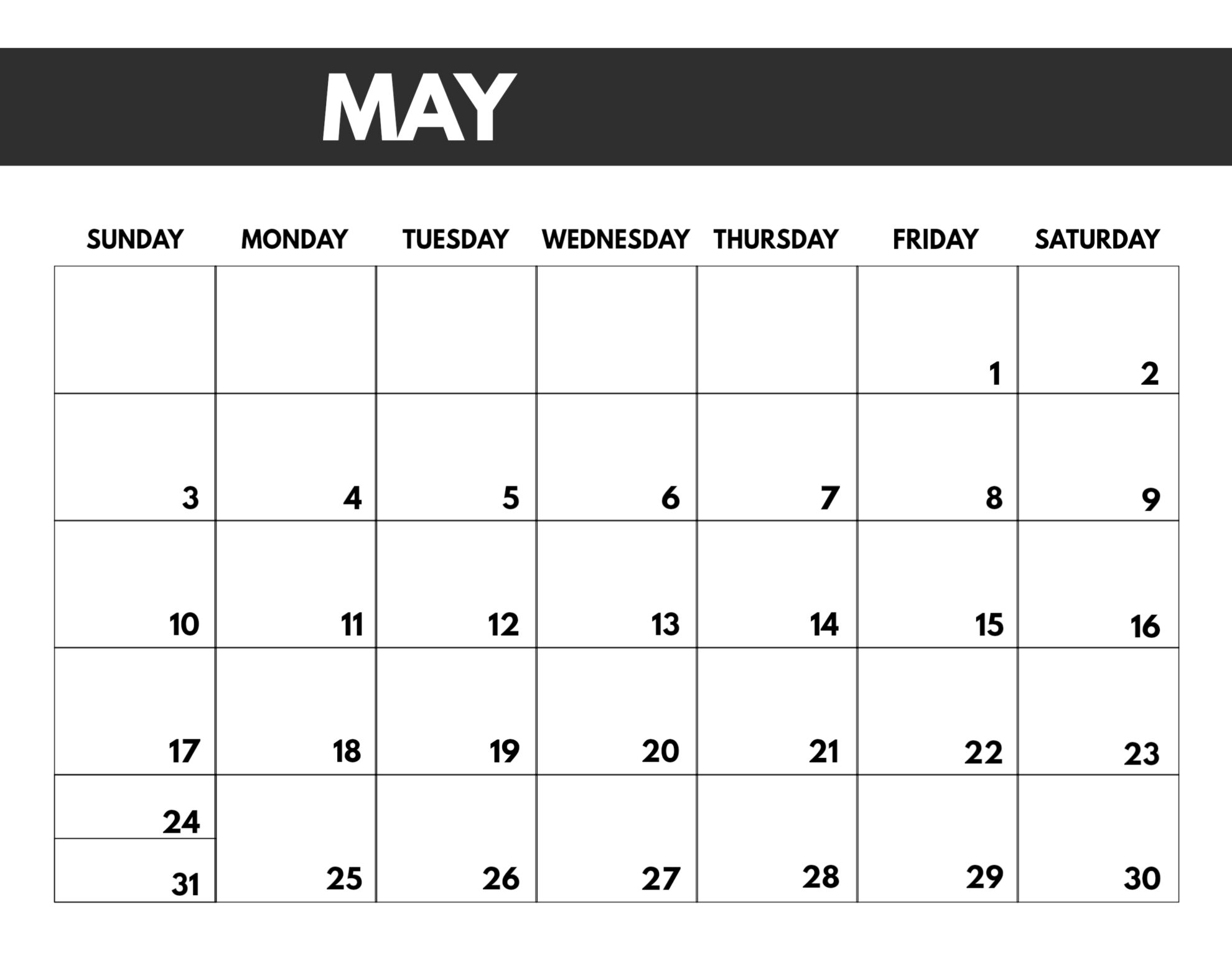 2020 Free Monthly Calendar Template Paper Trail Design