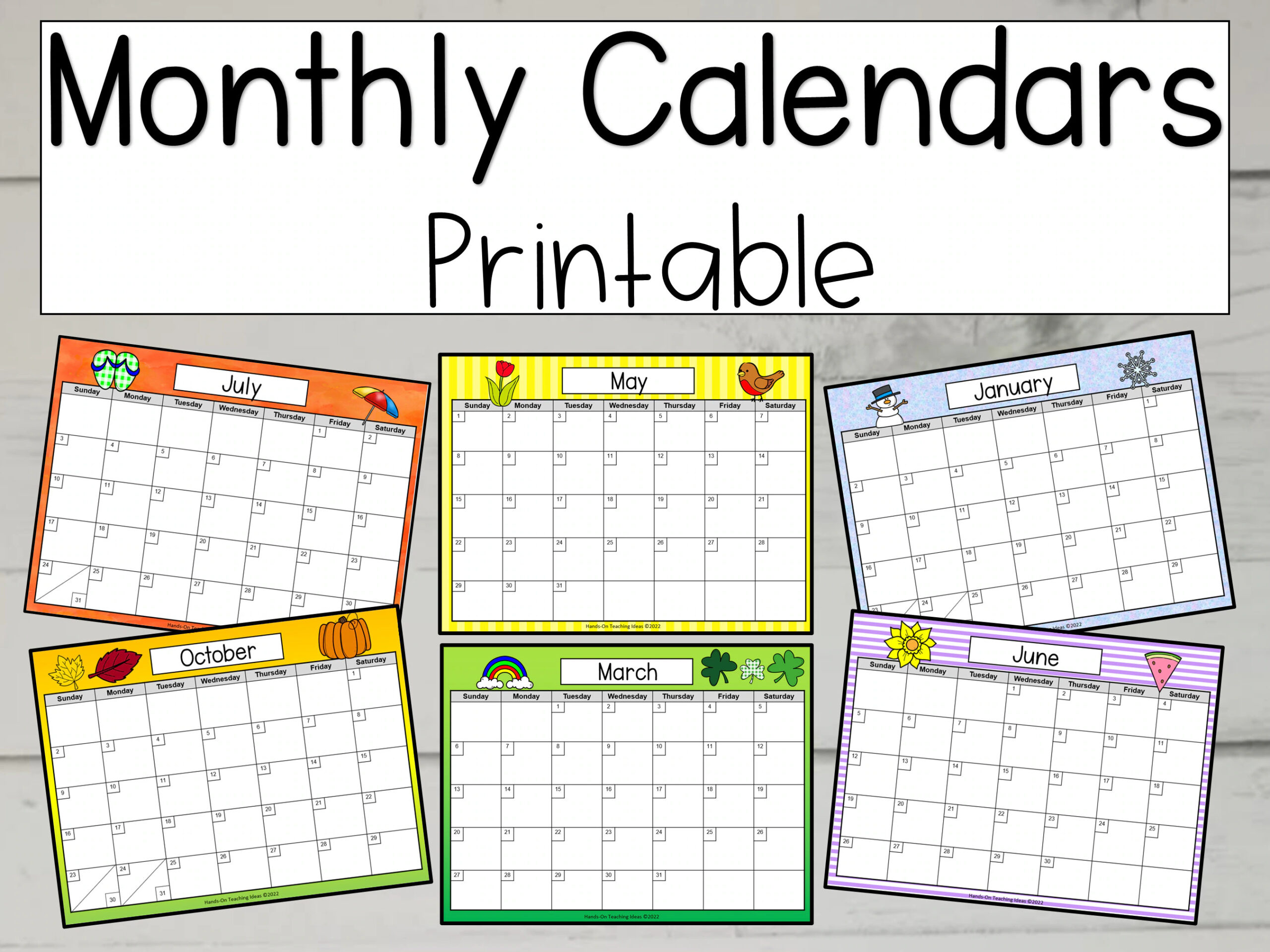 2023 Kids Calendar 2023 Printable Monthly Calendar Calendar Kids 2023 Printable Calendar Kids Calendar DIGITAL DOWNLOAD Etsy Finland