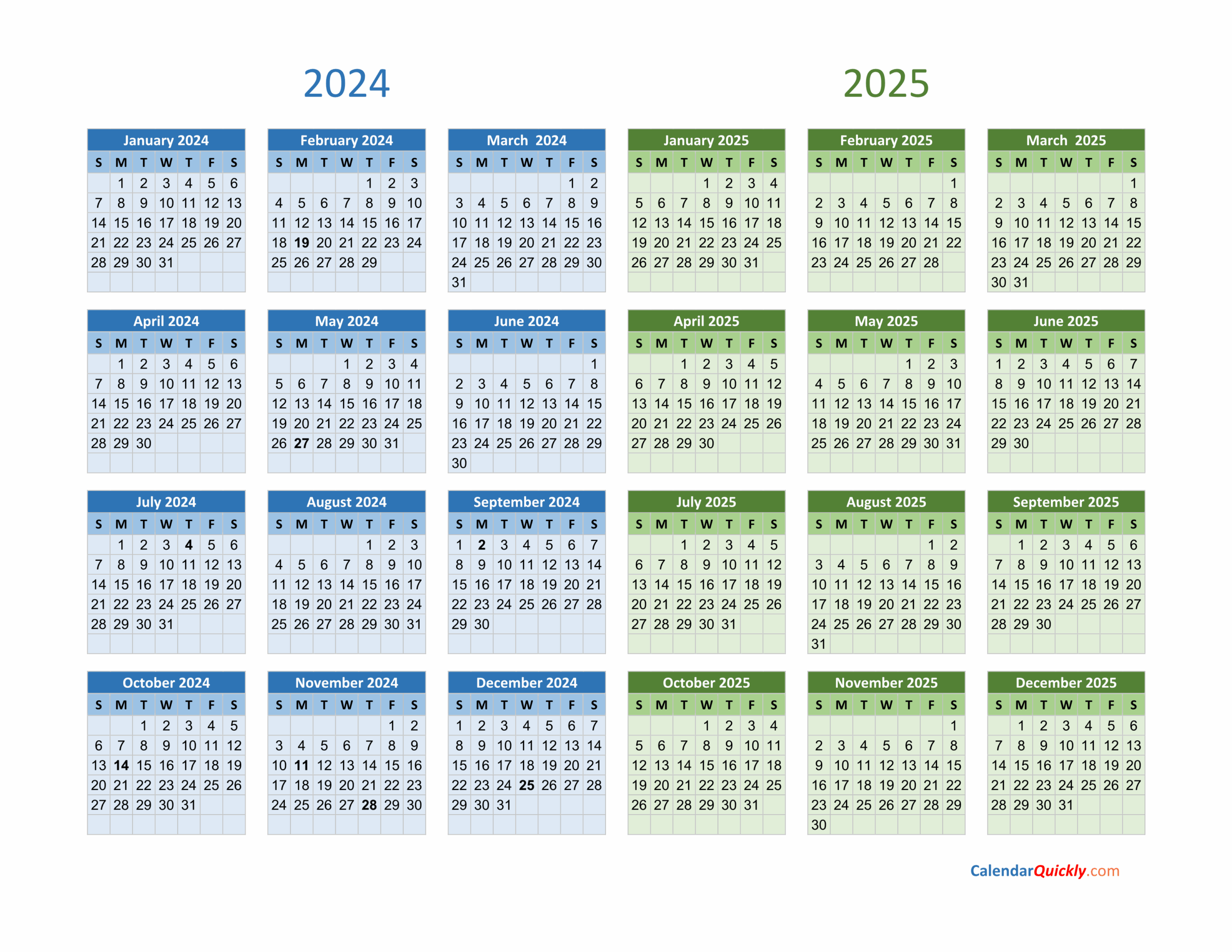 2024 And 2025 Calendar Calendar Quickly 2024 And 2025 Calendar Calendar Quickly