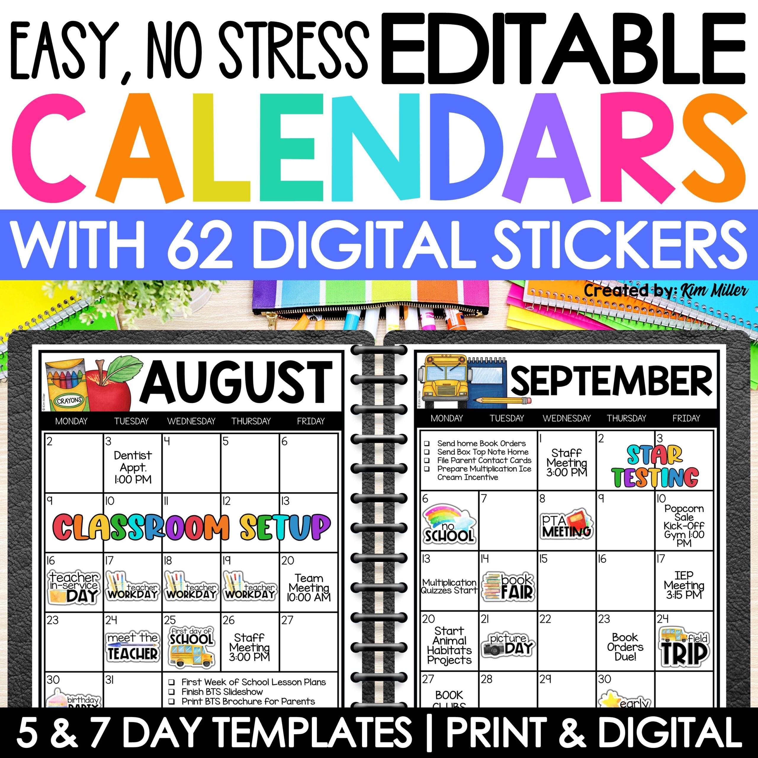 2025 2026 Editable Monthly Calendar Templates Digital Planner Stickers With Free Updates A Love Of Teaching Kim Miller 2025 2026 Editable Monthly Calendar Templates Digital Planner Stickers With Free Updates A Love Of Teaching Kim Miller