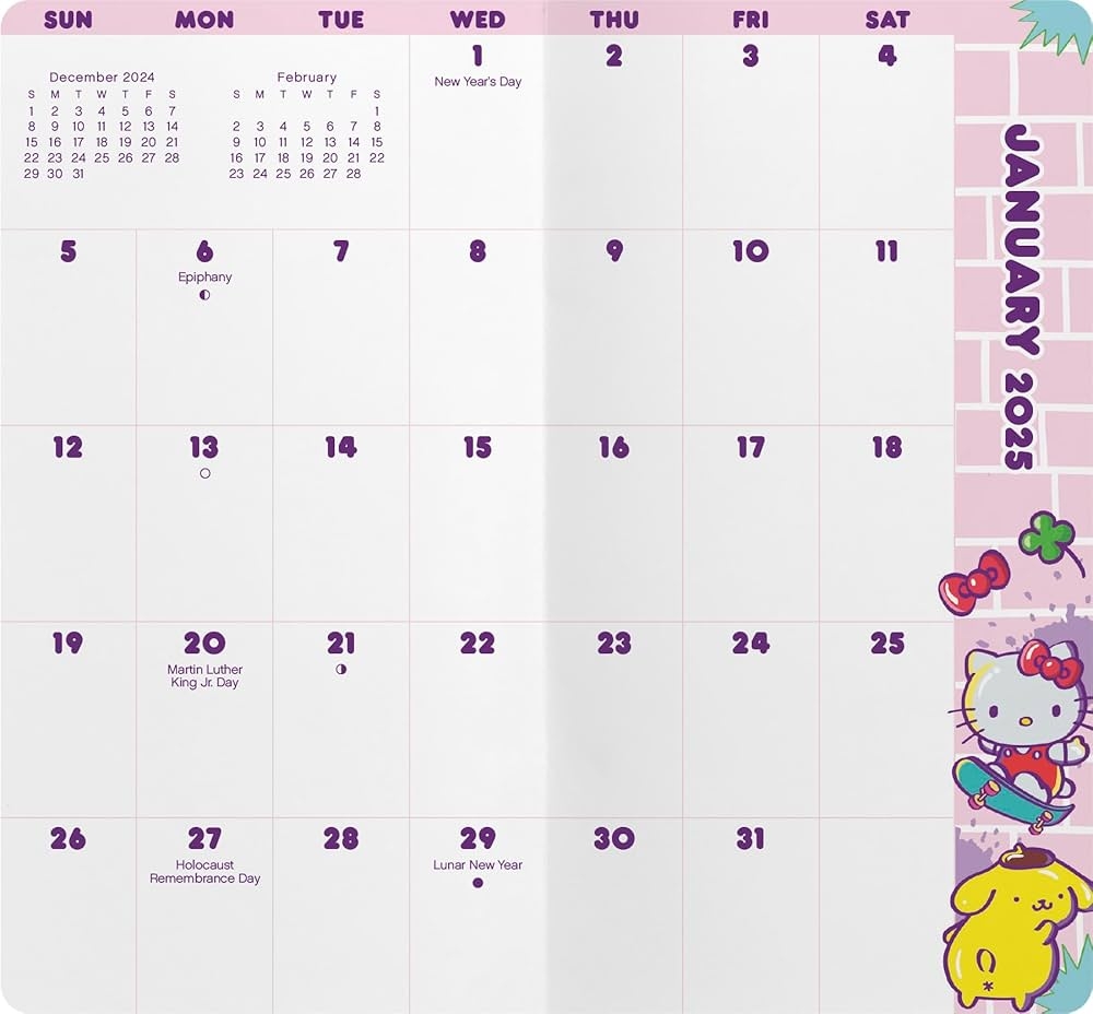 2025 2026 Hello Kitty Pocket Planner 9798888280294 Trends International Books Amazon