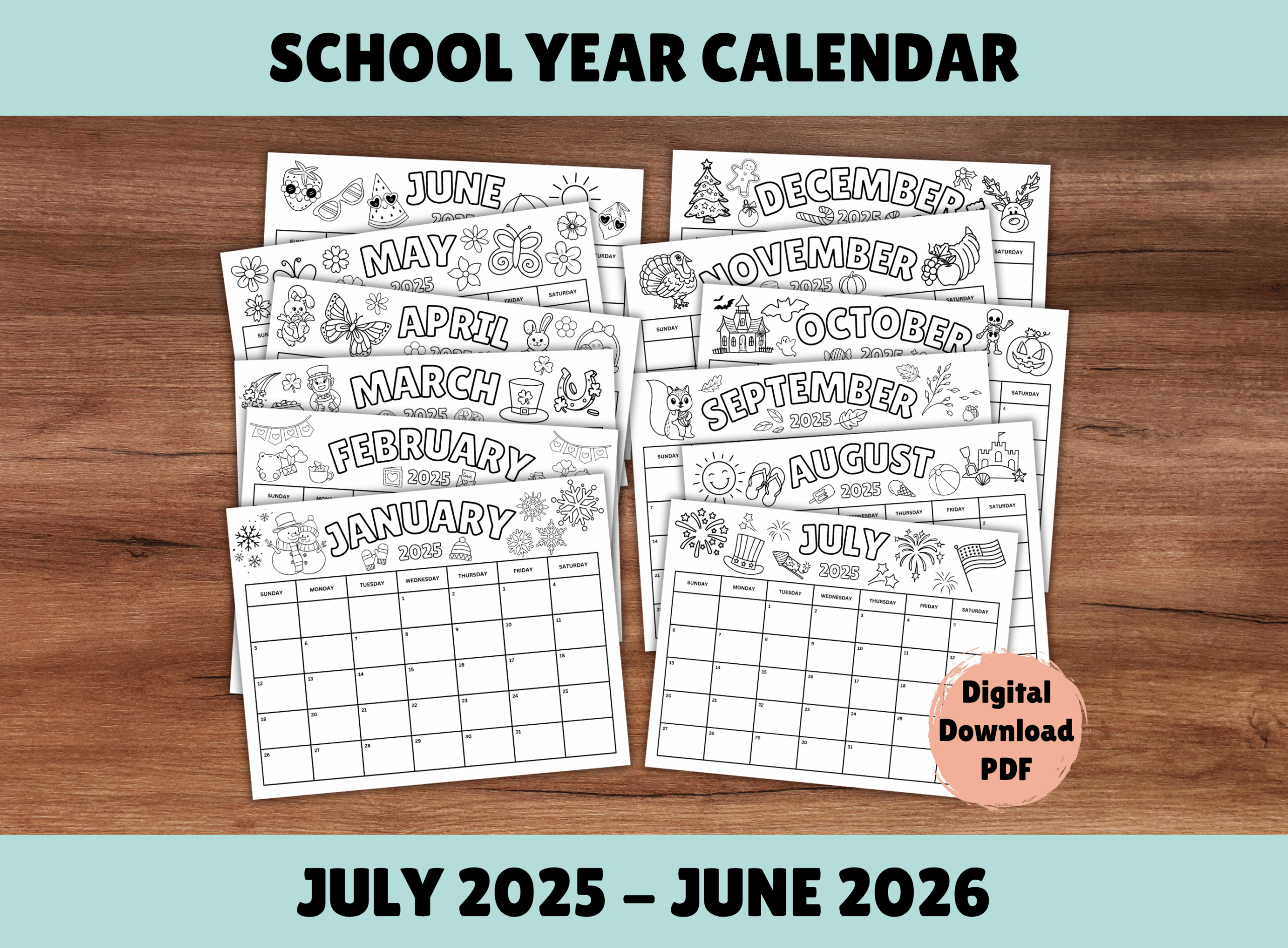 2025 And 2026 School Year Calendar Printable 2025 And 2026 School Year Calendar Printable