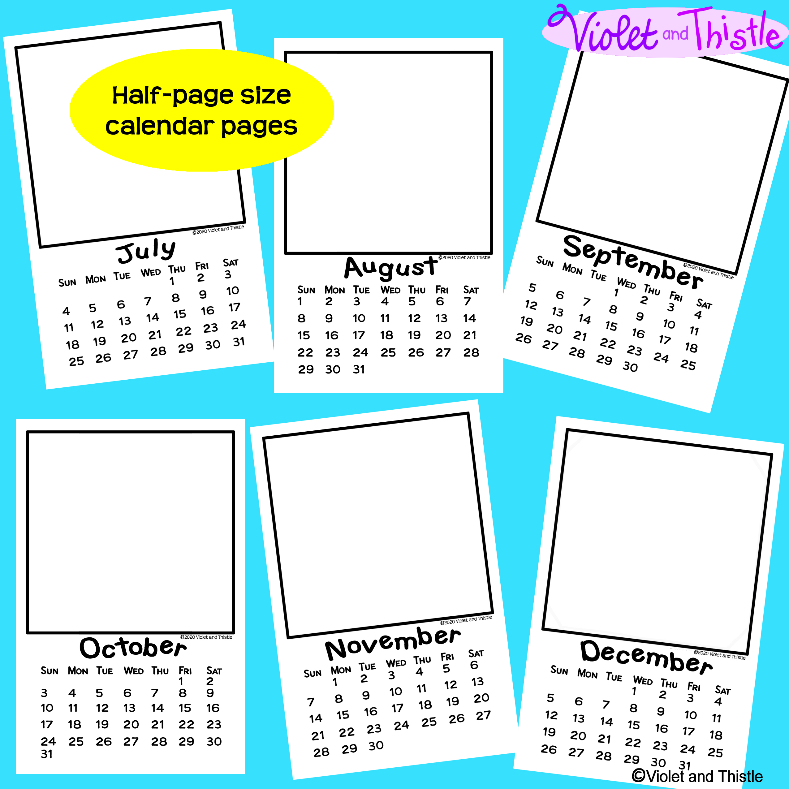 2025 And 2024 Calendar HALF PAGE Printable Monthly Parent Christmas Gift For Parents Draw D4 Made By Teachers